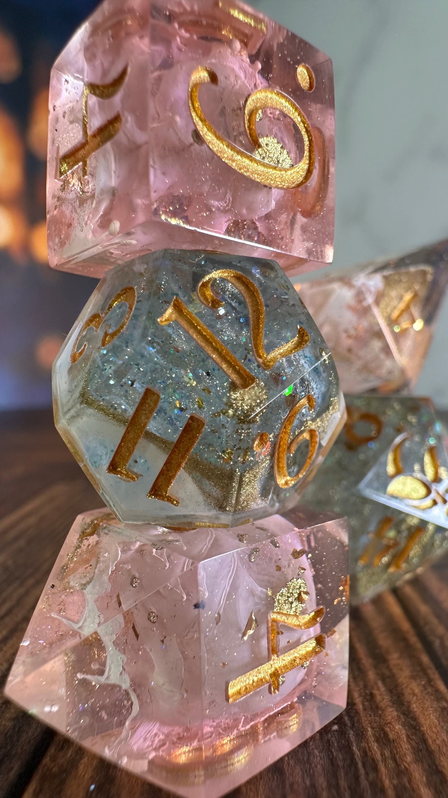Juniper Andromeda- 8 piece polyhedral dice set