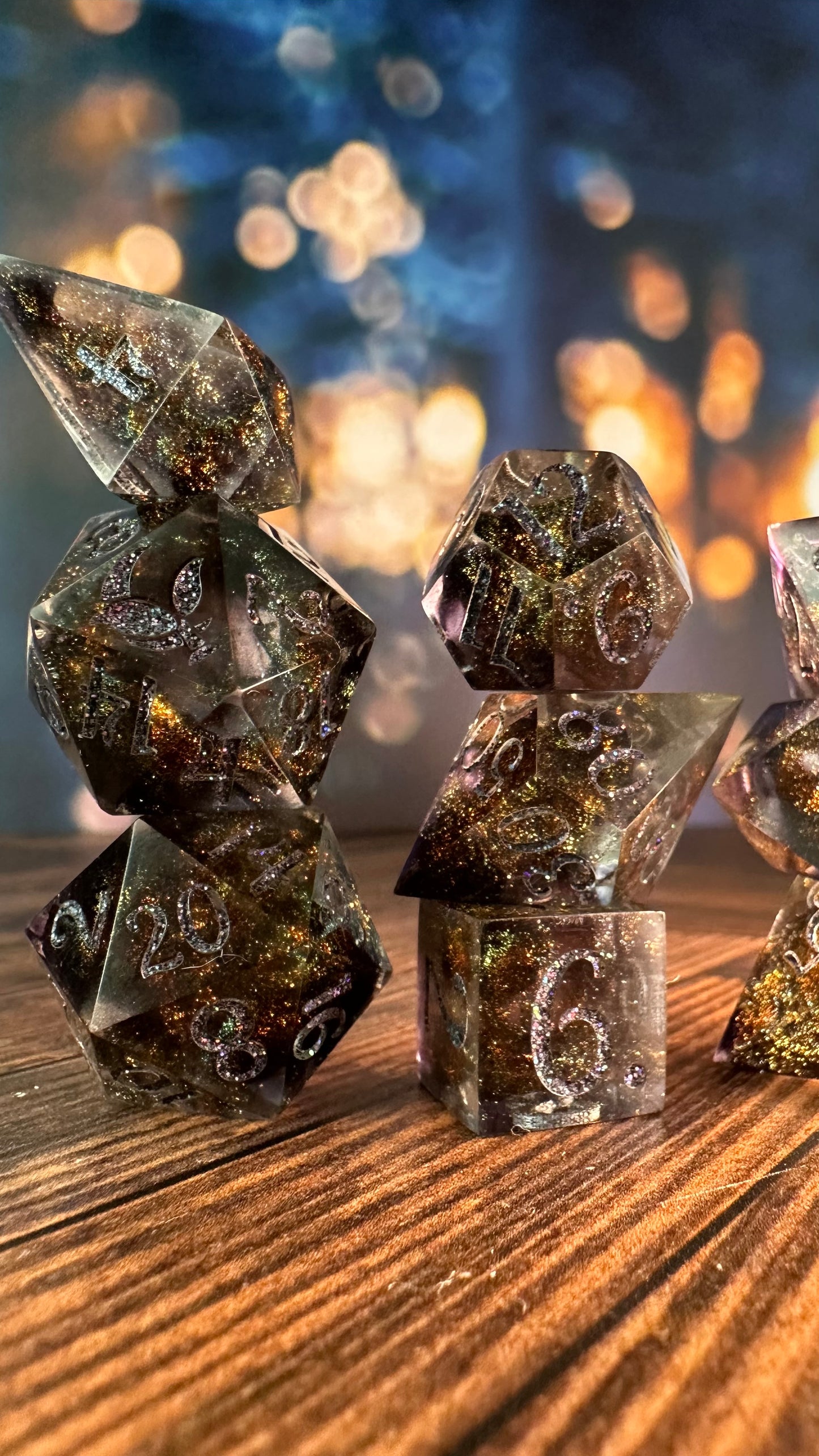 The Shadow of Death- 8 piece polyhedral dice set