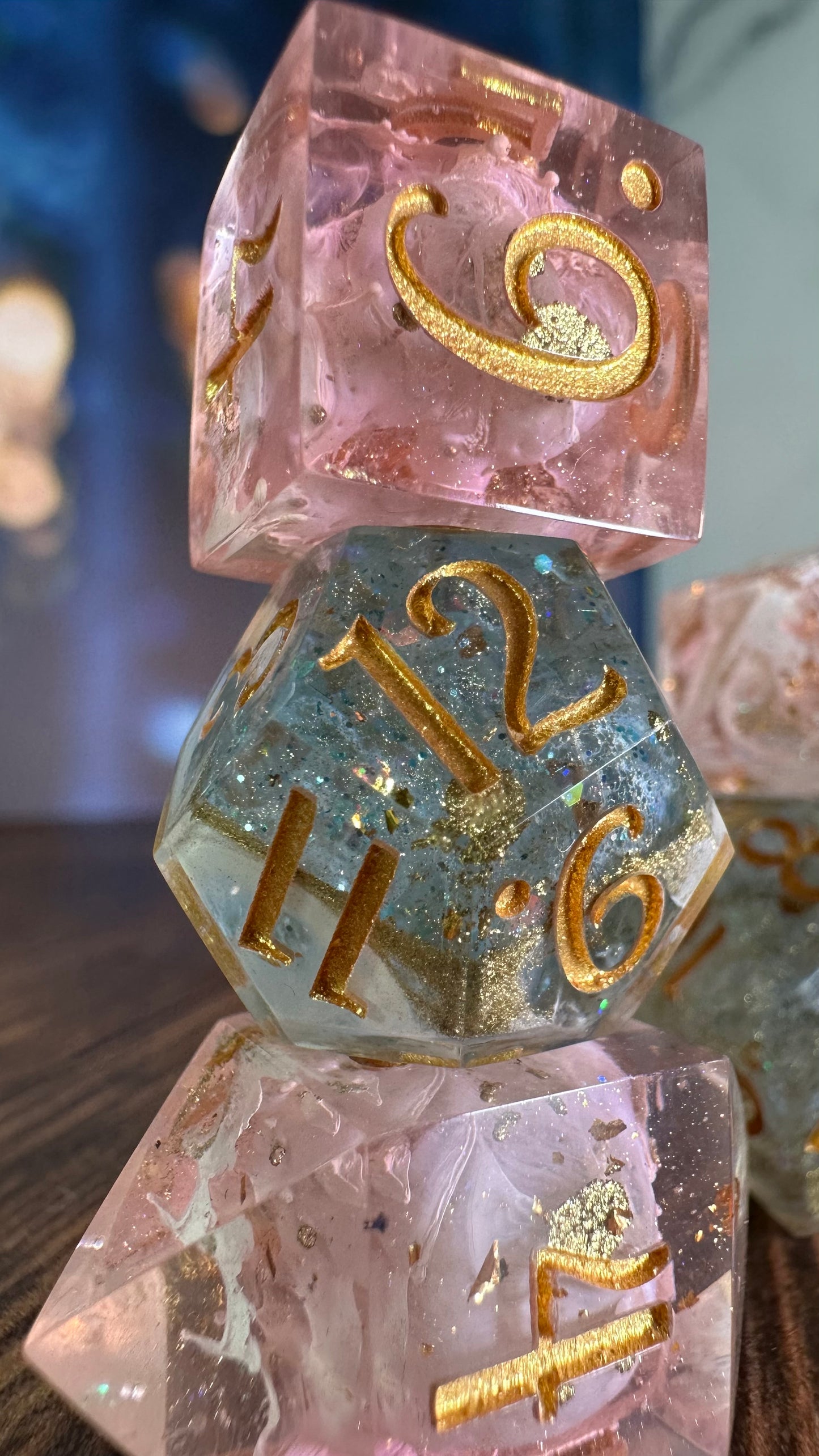 Juniper Andromeda- 8 piece polyhedral dice set