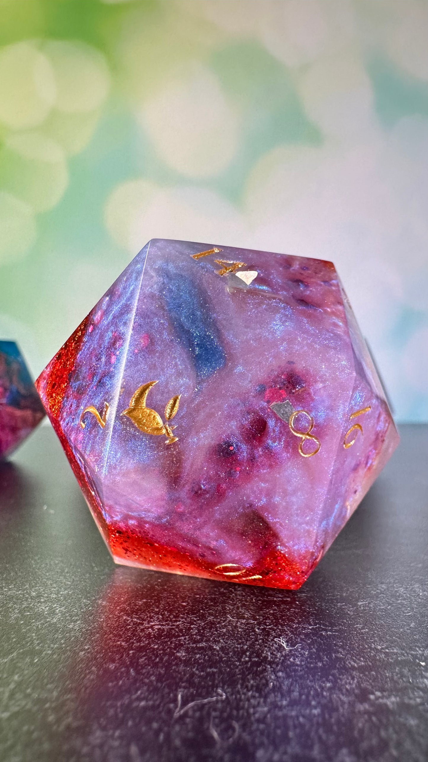Strawberry and Cream Popsicle 60 MM Logo d20 Paperweight Chonk (Beta) Pobody's Nerfect (Copy)