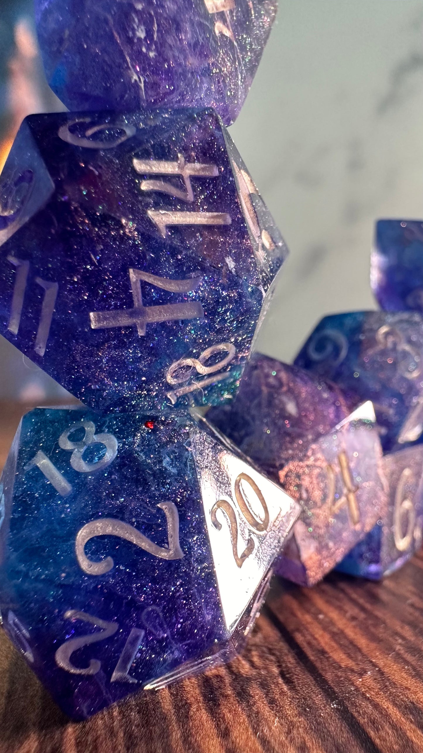 Super Powerful and Special Magic Starborn Princess- 8 piece polyhedral dice set