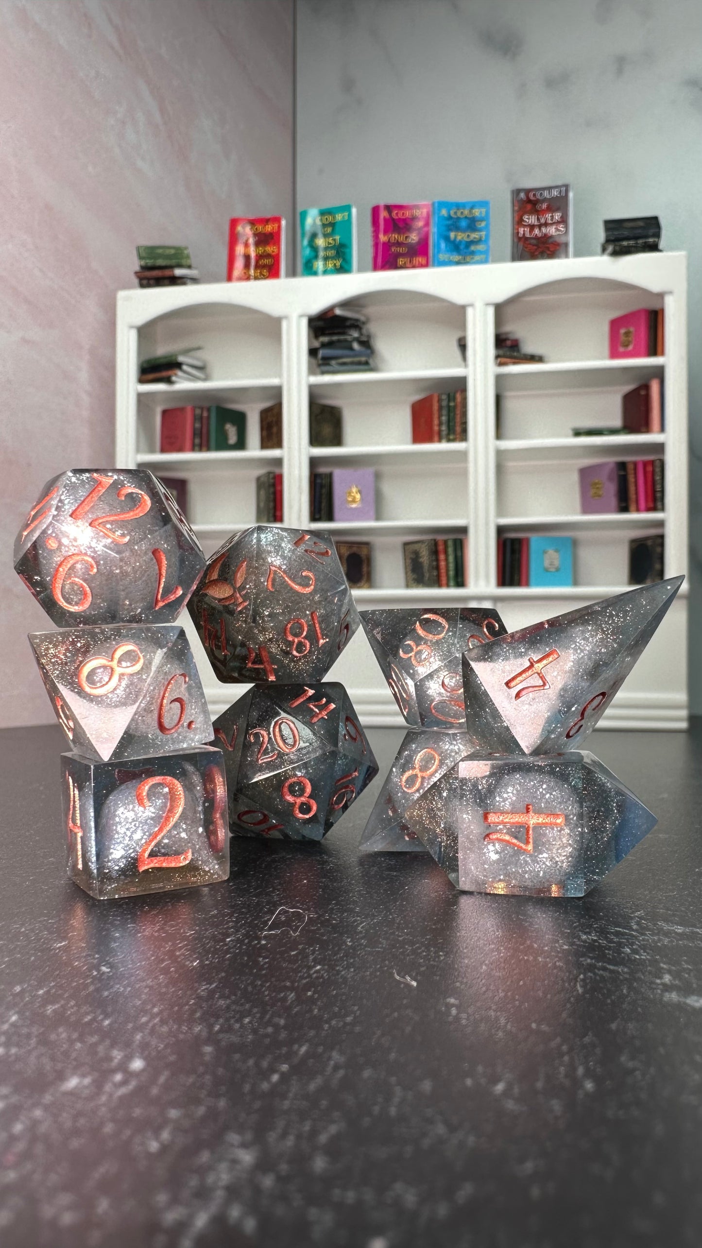 Wings Over Windhaven- 8 piece polyhedral dice set