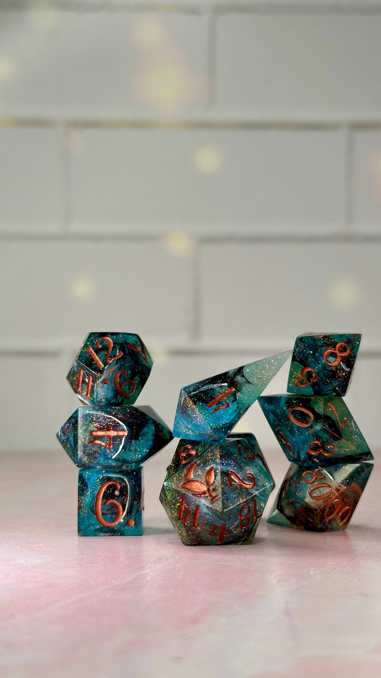 Mated Redux- 8 piece polyhedral dice set