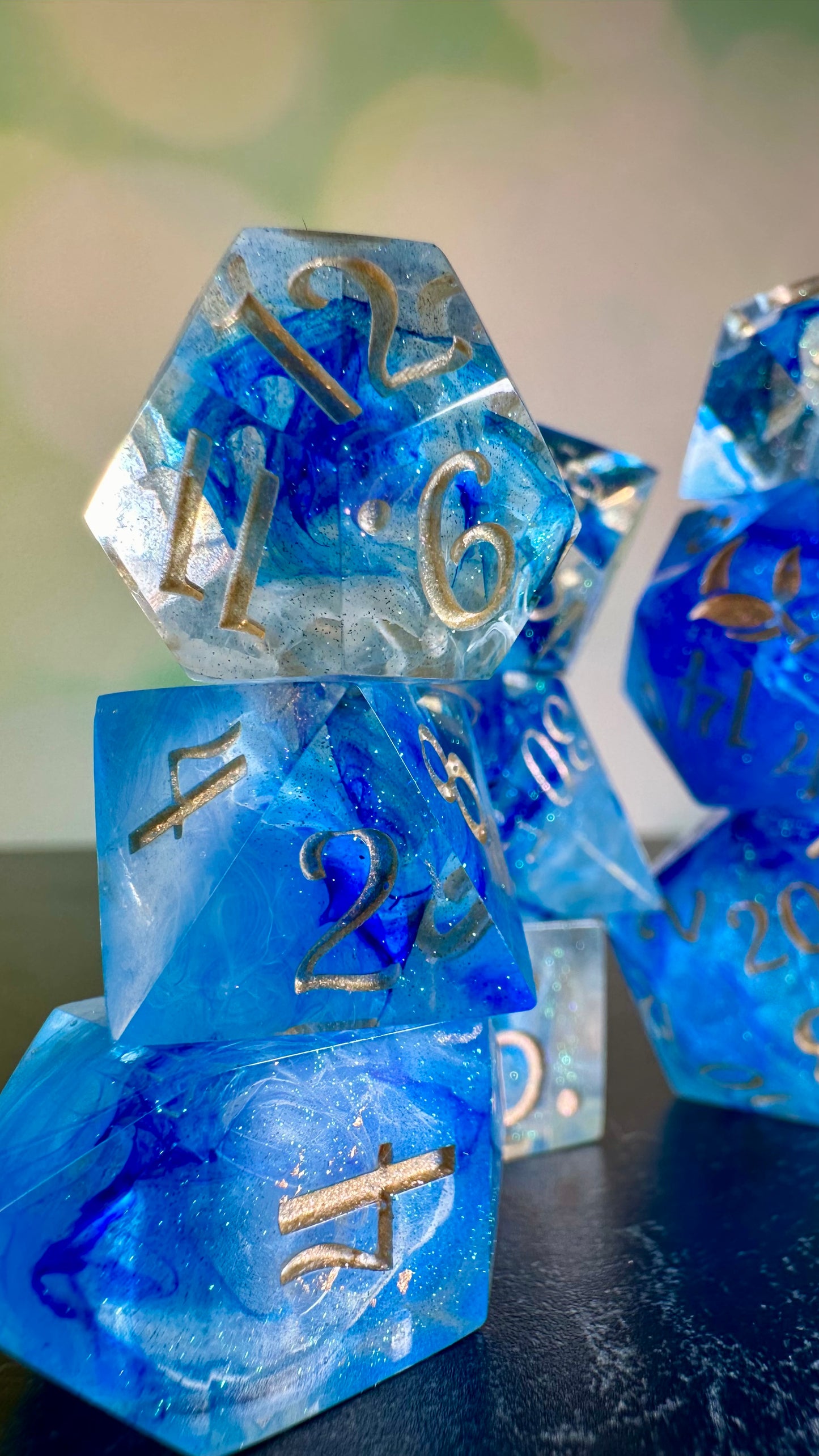 Weather Mage- 8 piece polyhedral dice set