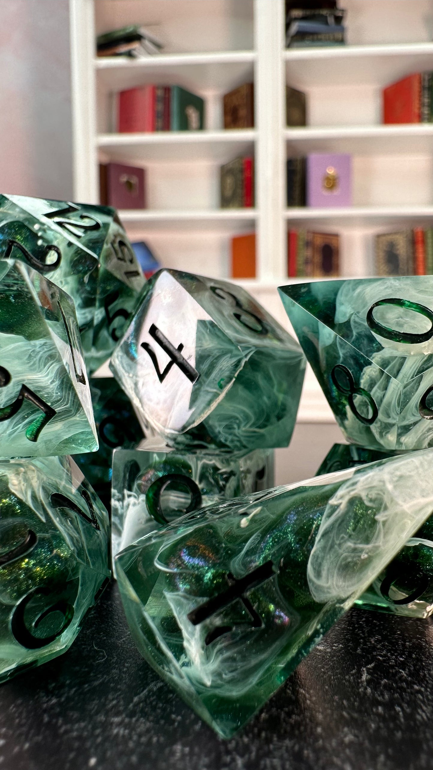 Second Impressions of the Spring Court- 8 piece polyhedral dice set