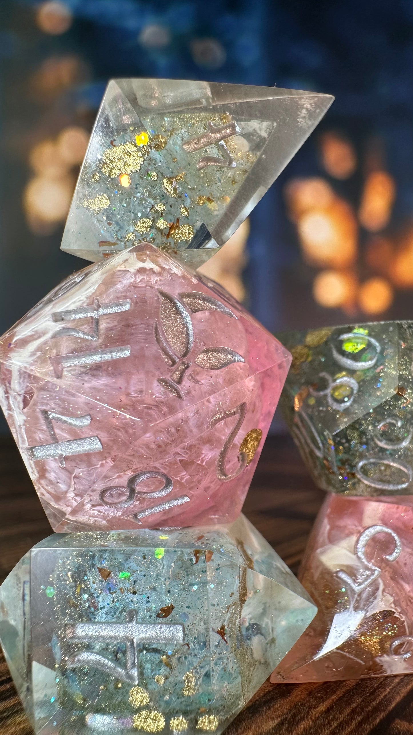 The Dancing Faun- 8 piece polyhedral dice set