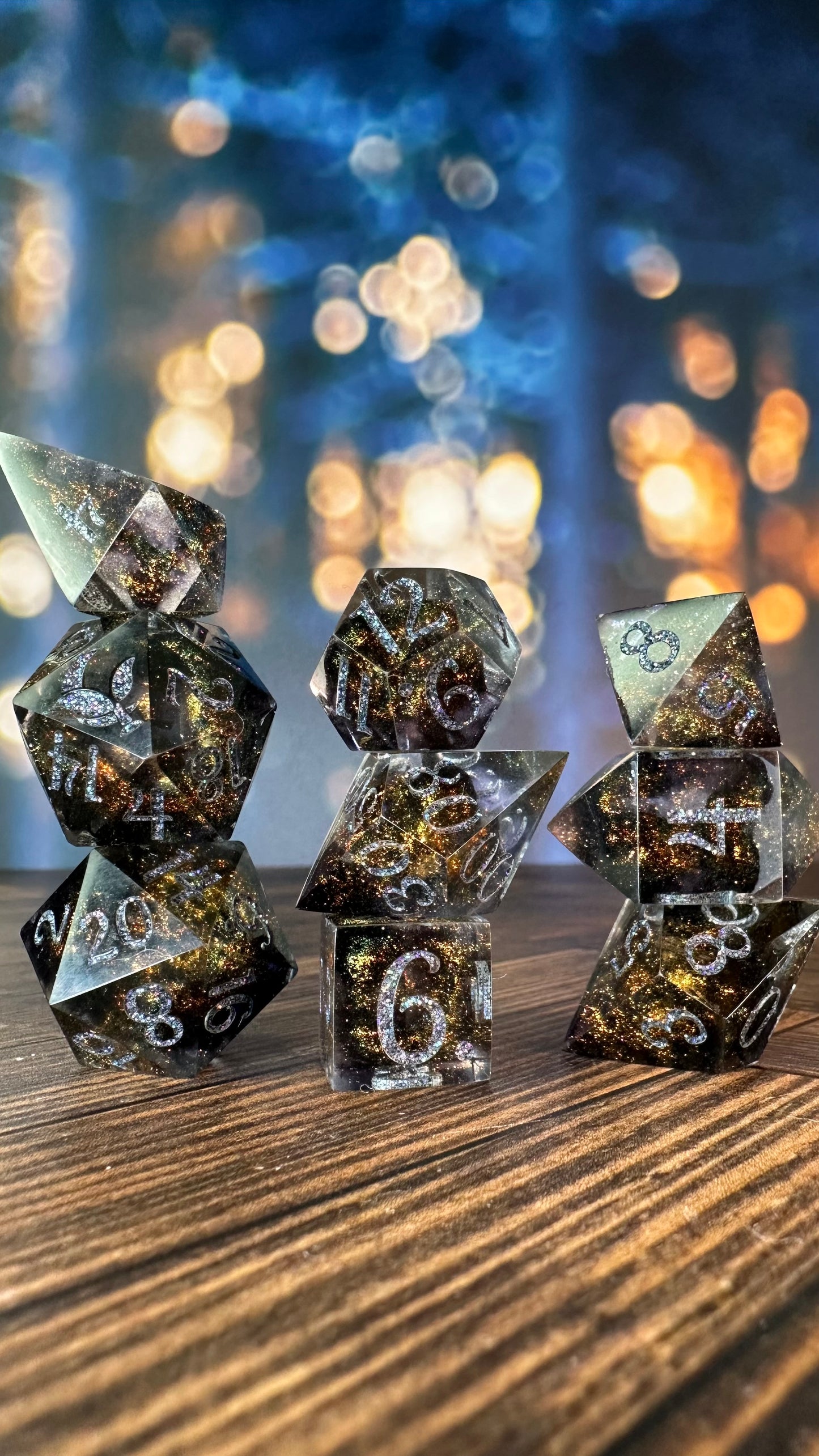 The Shadow of Death- 8 piece polyhedral dice set