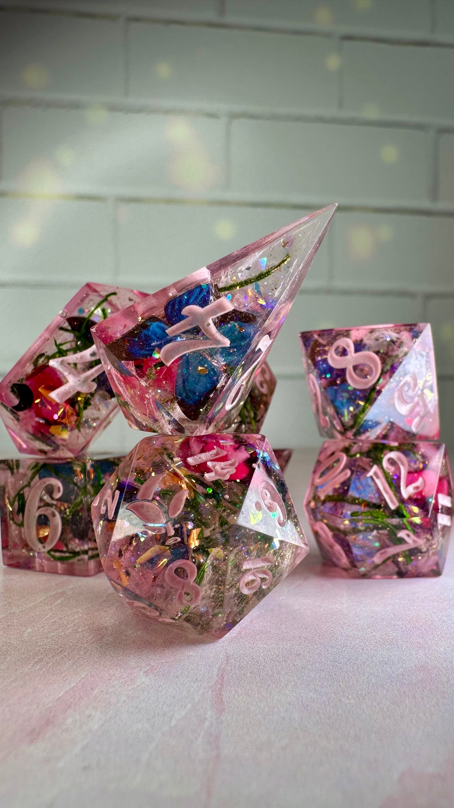 Kore’s Promise- Pobody’s Nerfect 8 piece polyhedral dice set (Large)