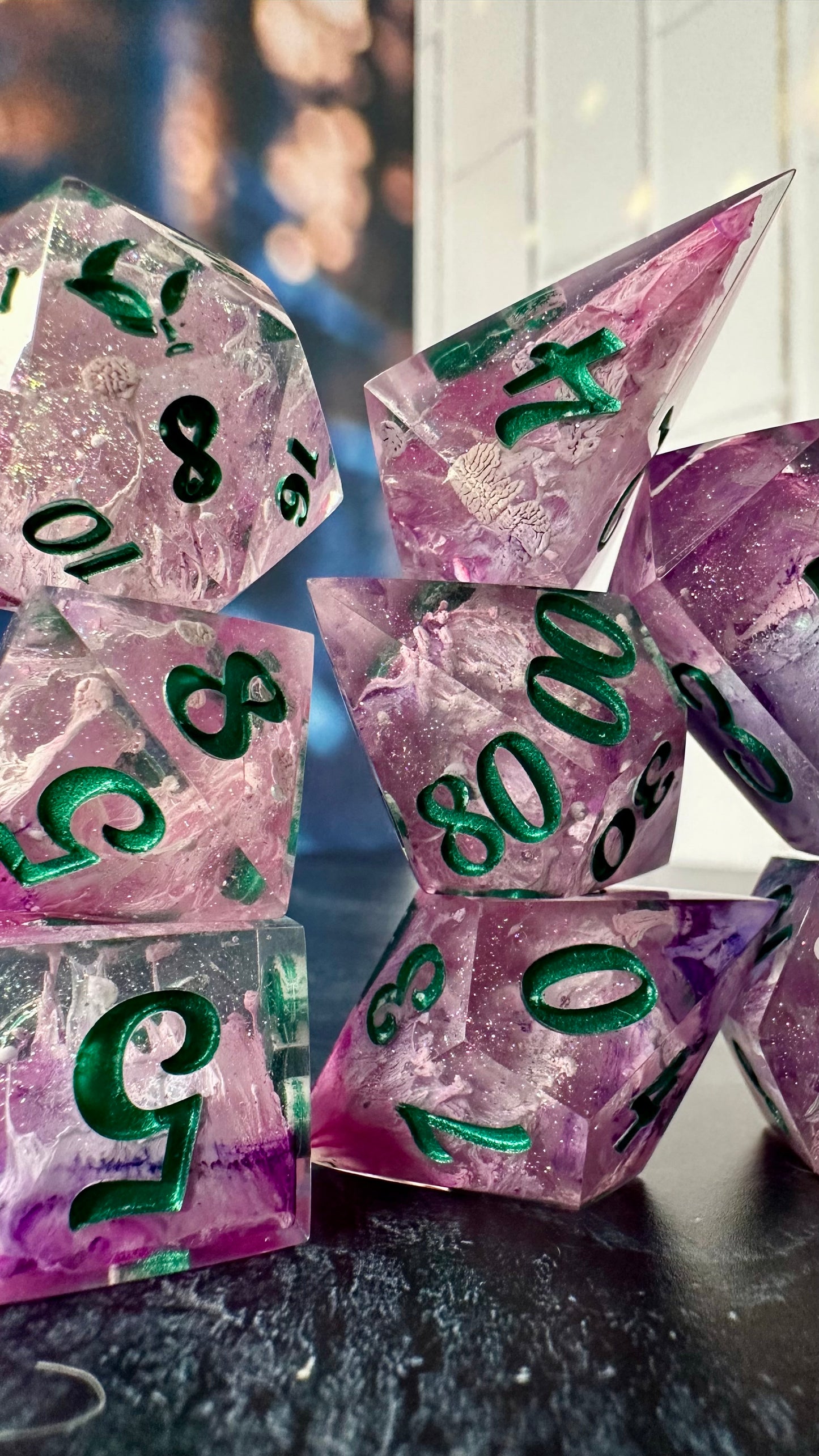 Unadulterated Loathing - 8 piece polyhedral dice set (Large)