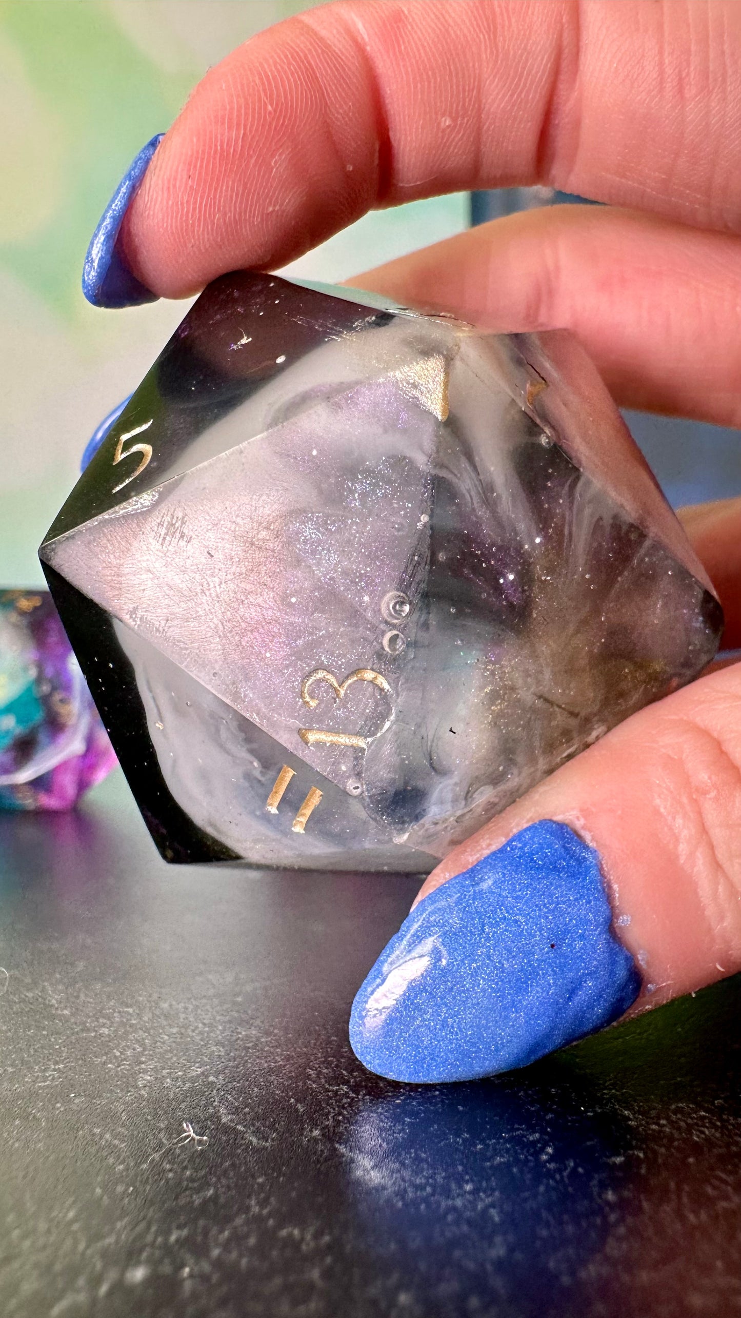 Hidden Depths- 60 MM Logo d20 Paperweight Chonk (Beta) Pobody's Nerfect