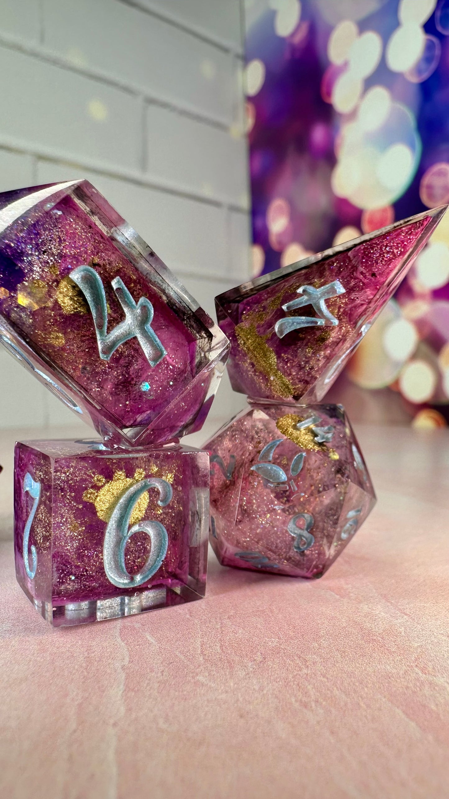 “You were my new dream”-8 piece polyhedral dice set (Large)