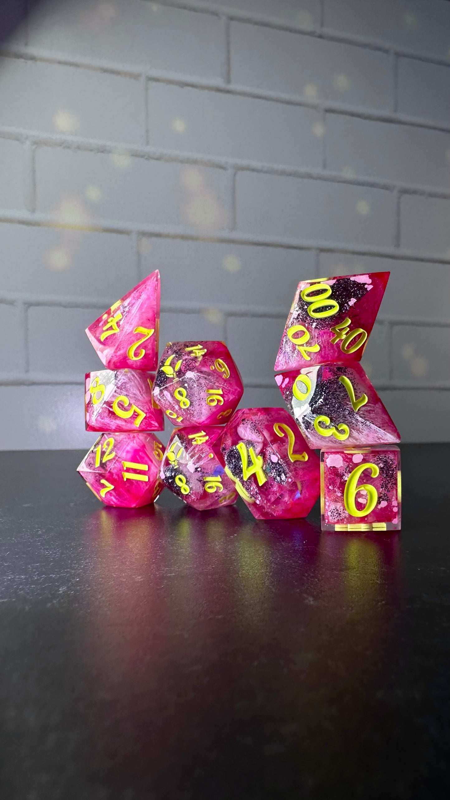Make it Cute and Savage-8 piece polyhedral dice set (Large)