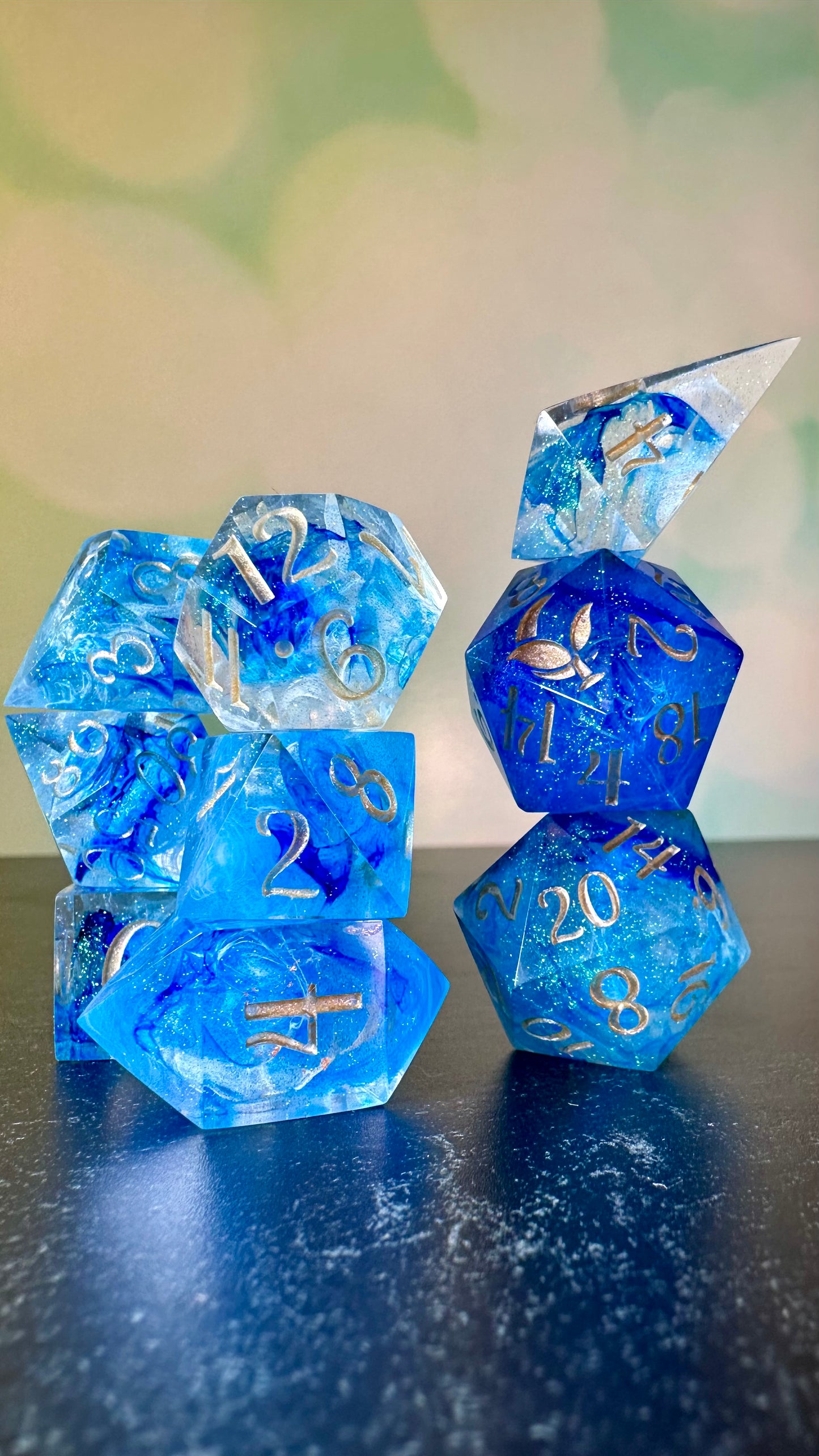 Weather Mage- 8 piece polyhedral dice set