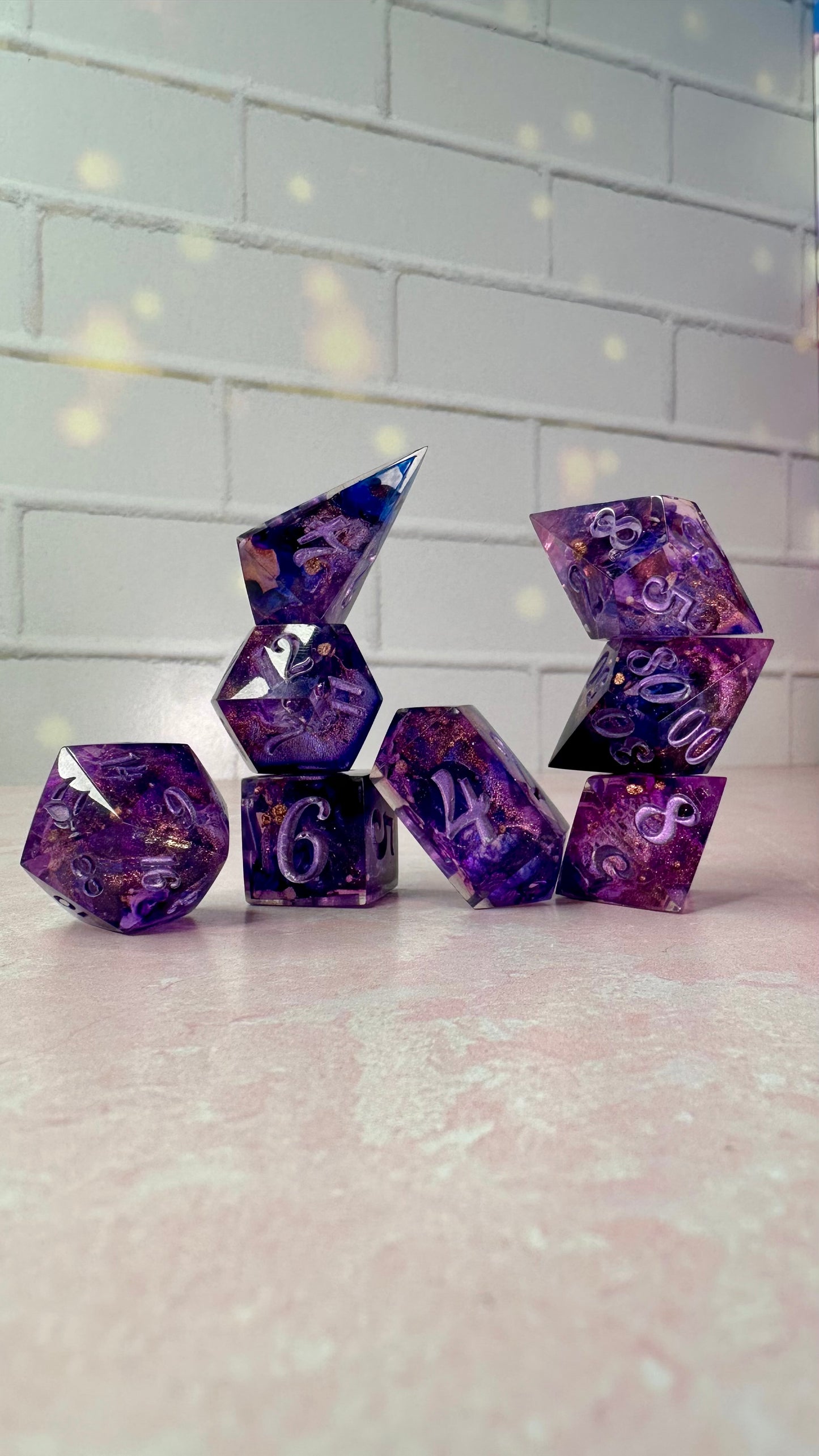 Agatha Harkness-Pobody's Nerfect - 8 piece polyhedral dice set (Large)