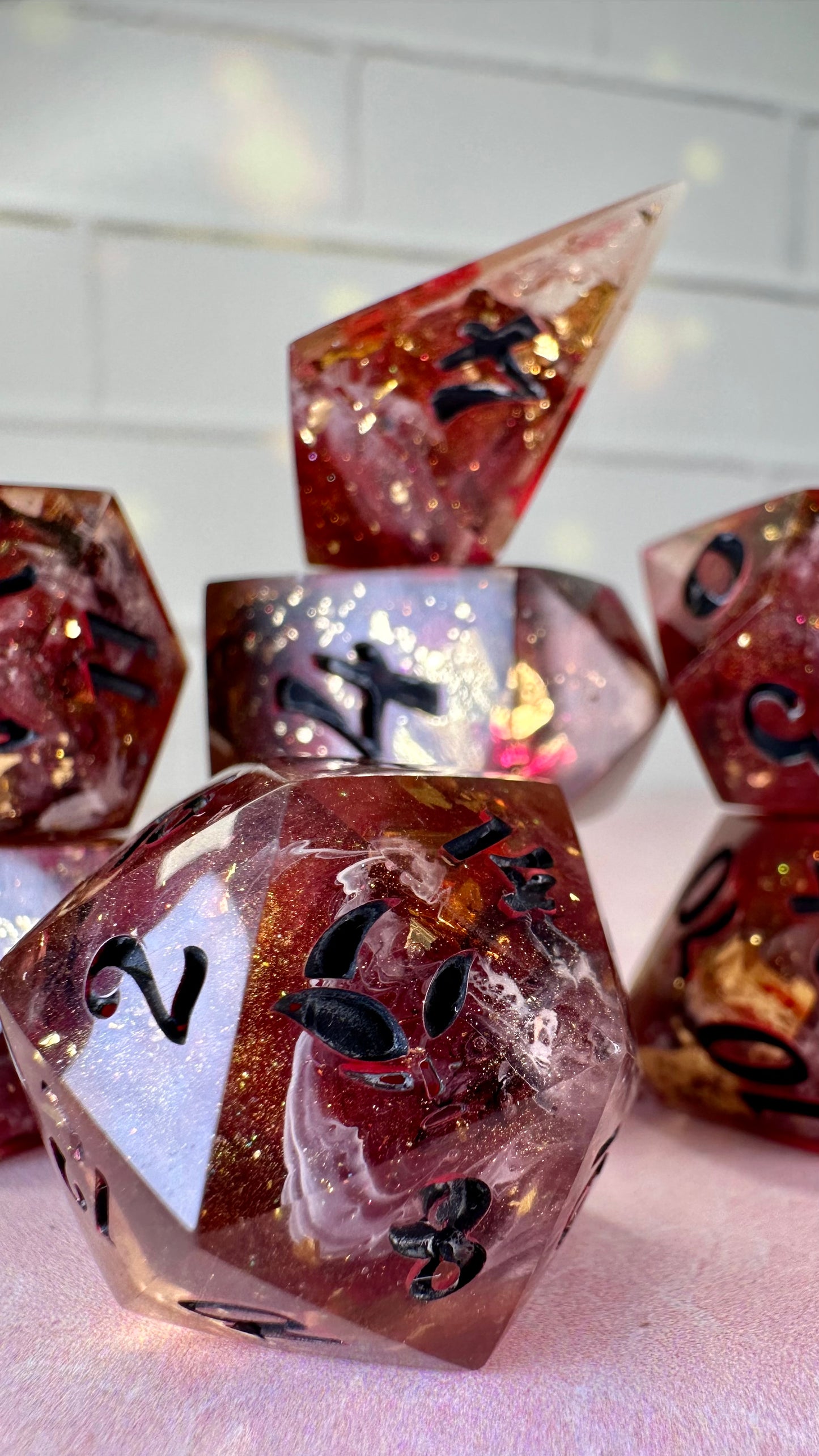 Mother Koril- 8 piece polyhedral dice set (Large) Pobody's Nerfect
