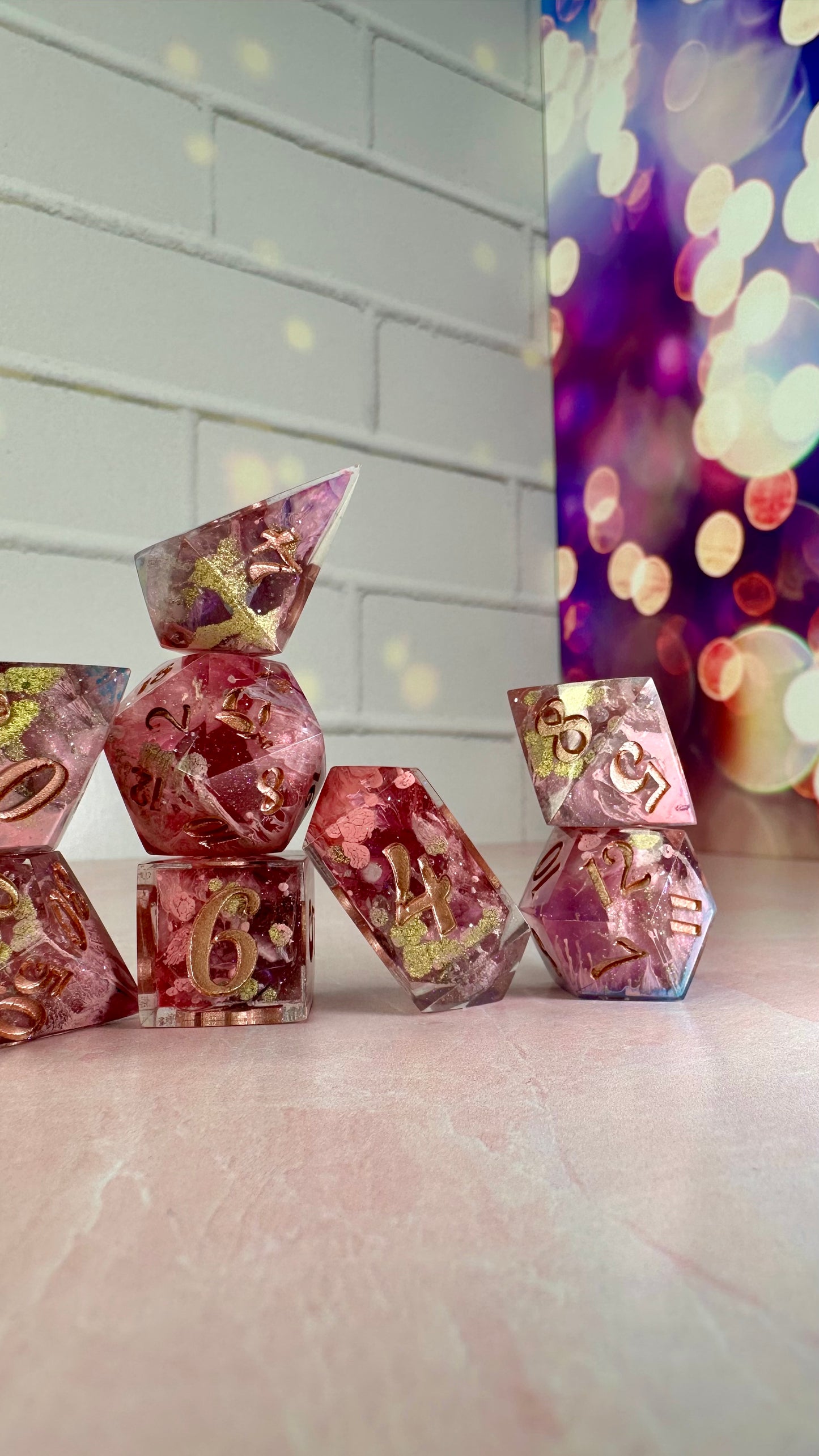 “I loved being a witch”-8 piece polyhedral dice set (Large)