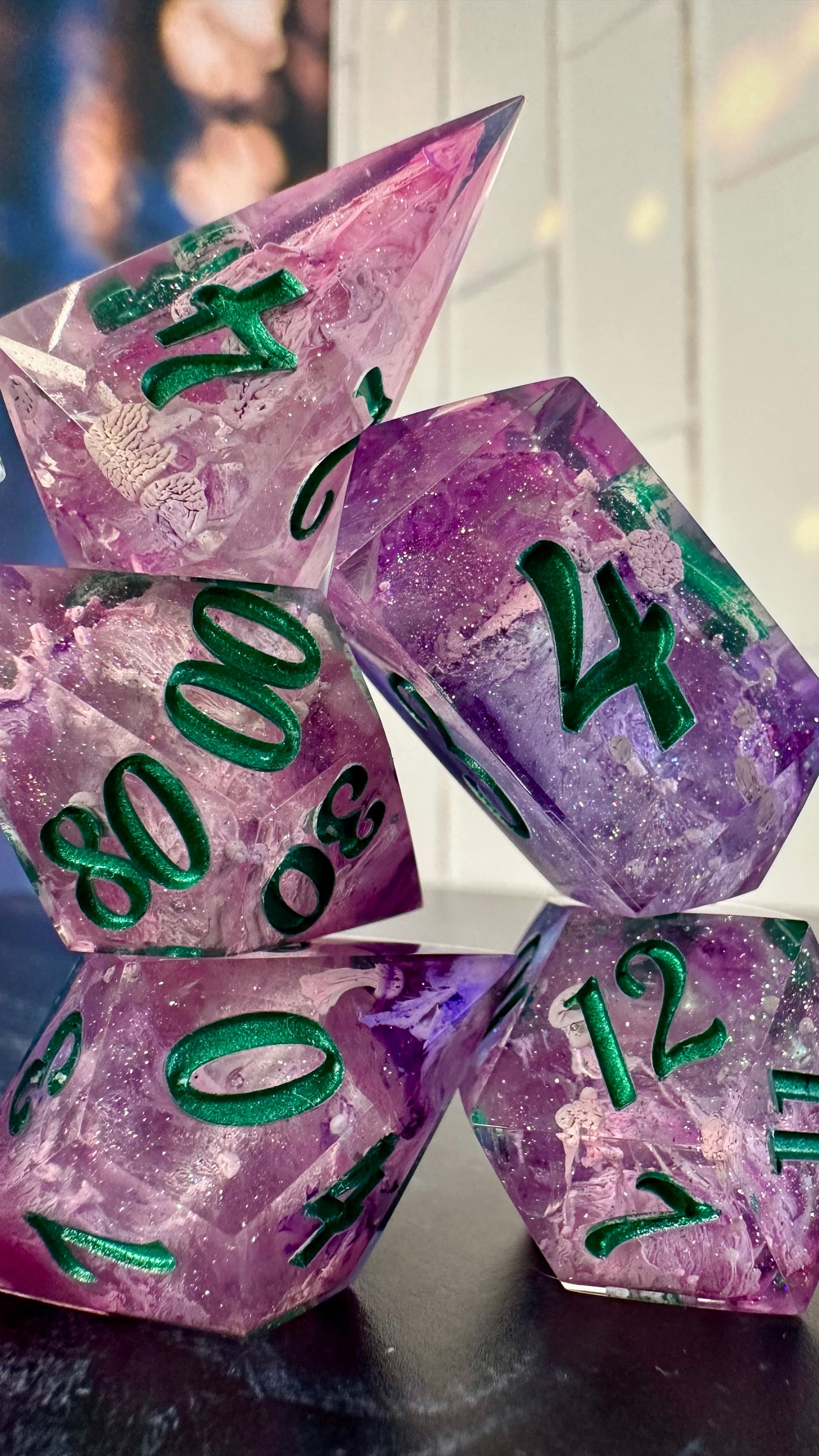 Unadulterated Loathing - 8 piece polyhedral dice set (Large)