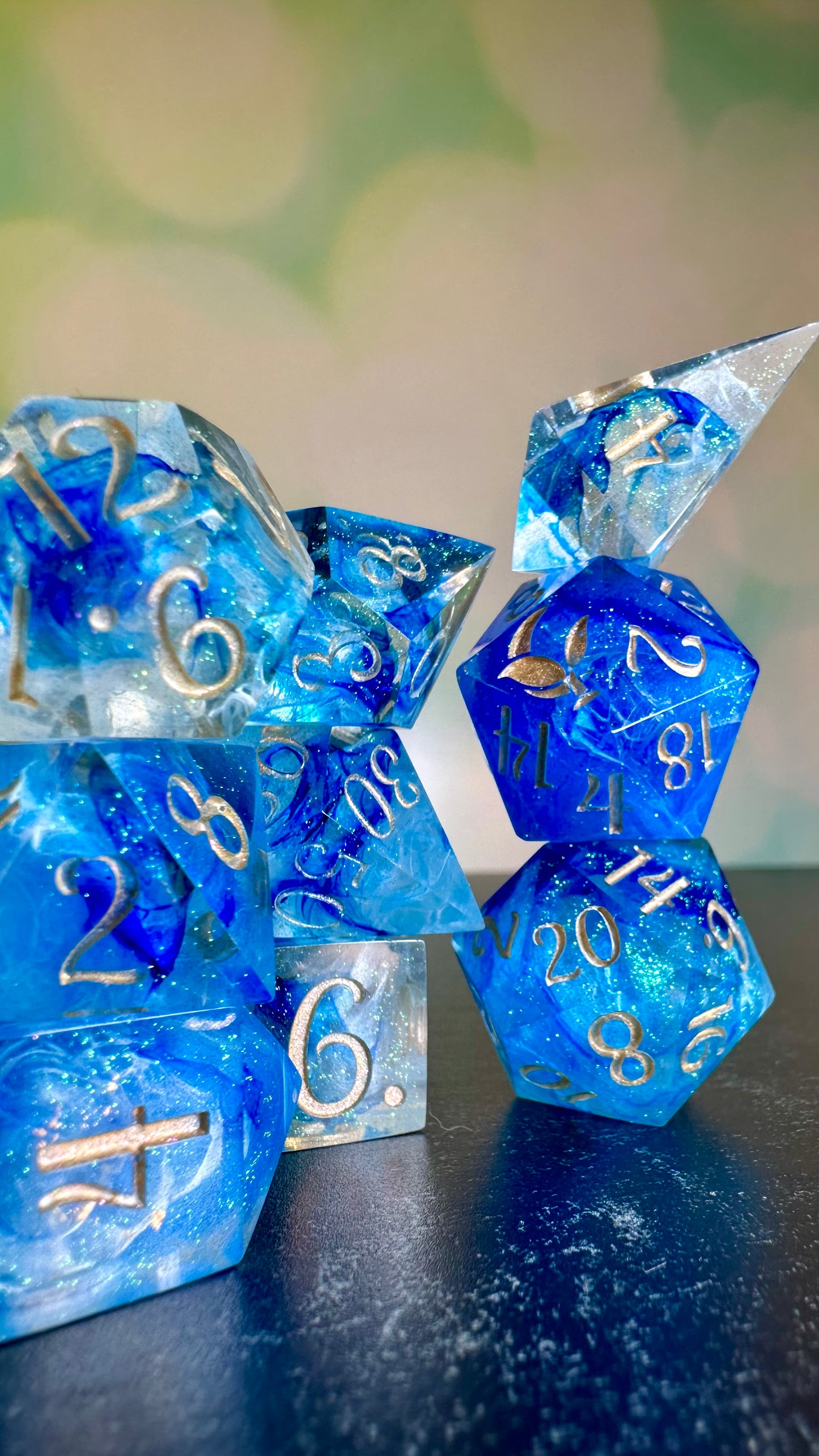 Weather Mage- 8 piece polyhedral dice set
