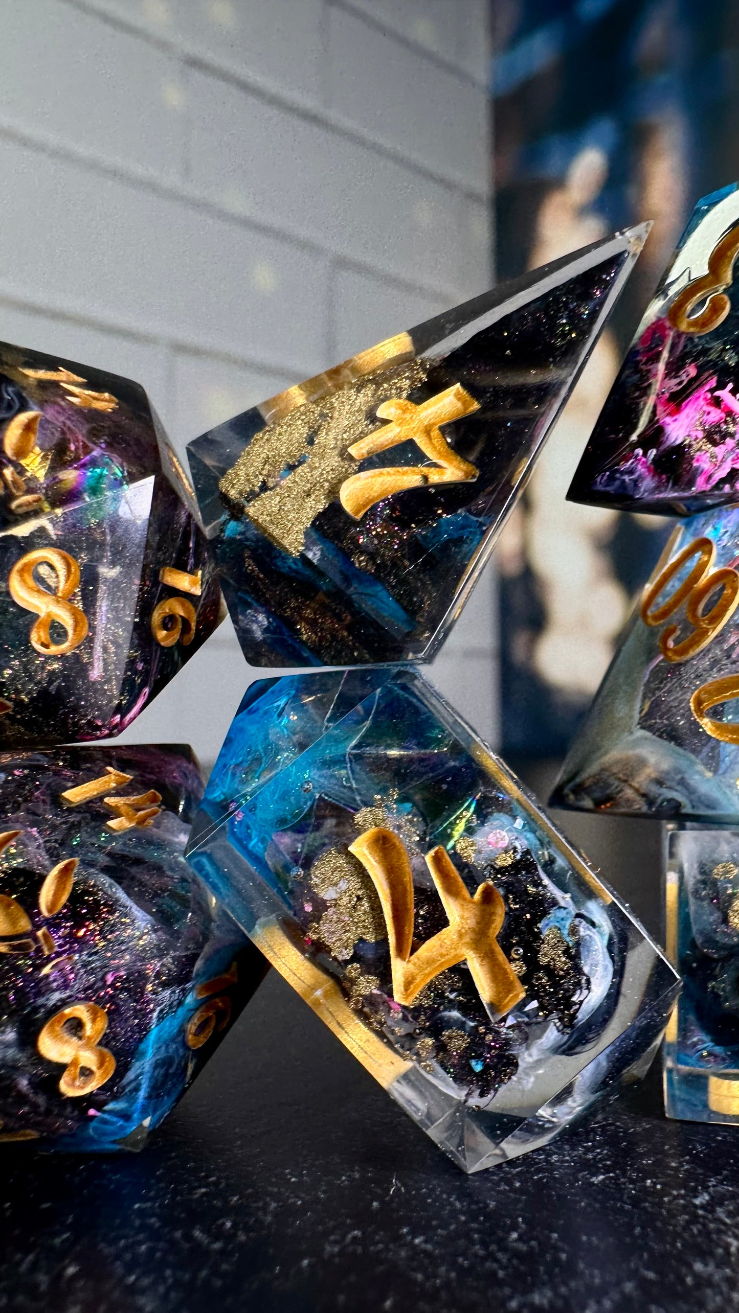 What it Sounds Like V1 -8 piece polyhedral dice set (Large)