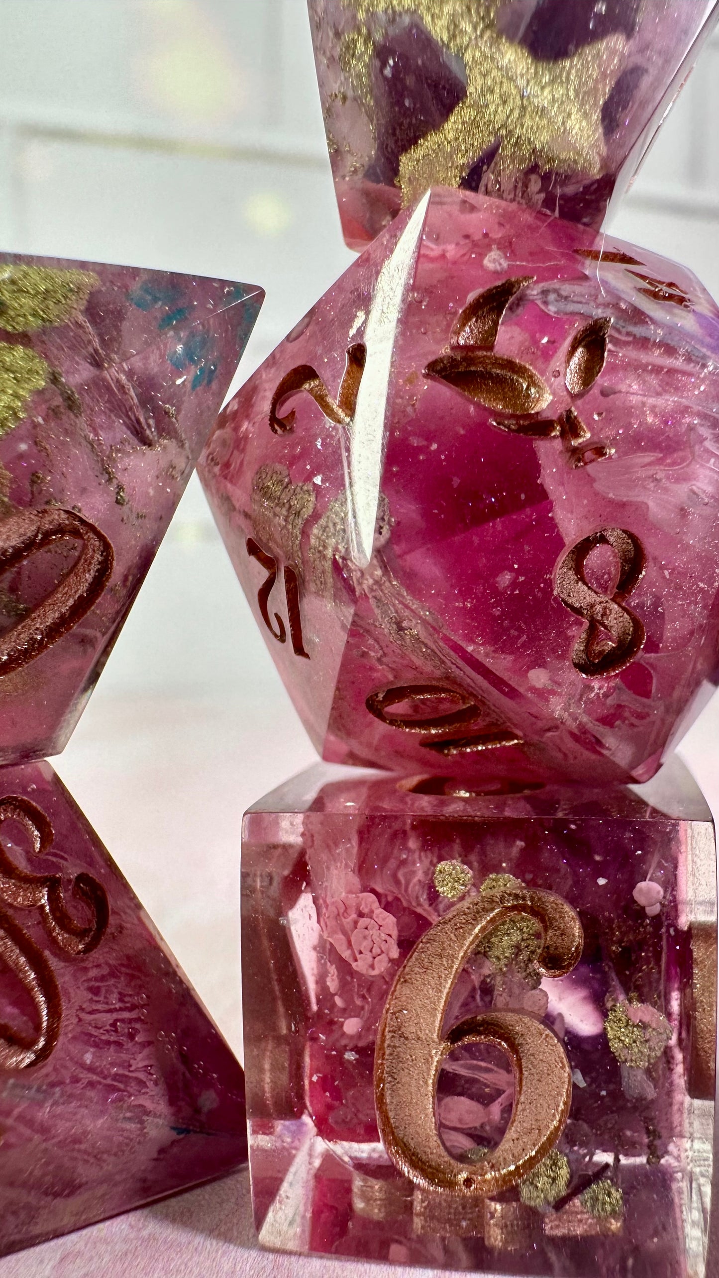 “I loved being a witch”-8 piece polyhedral dice set (Large)