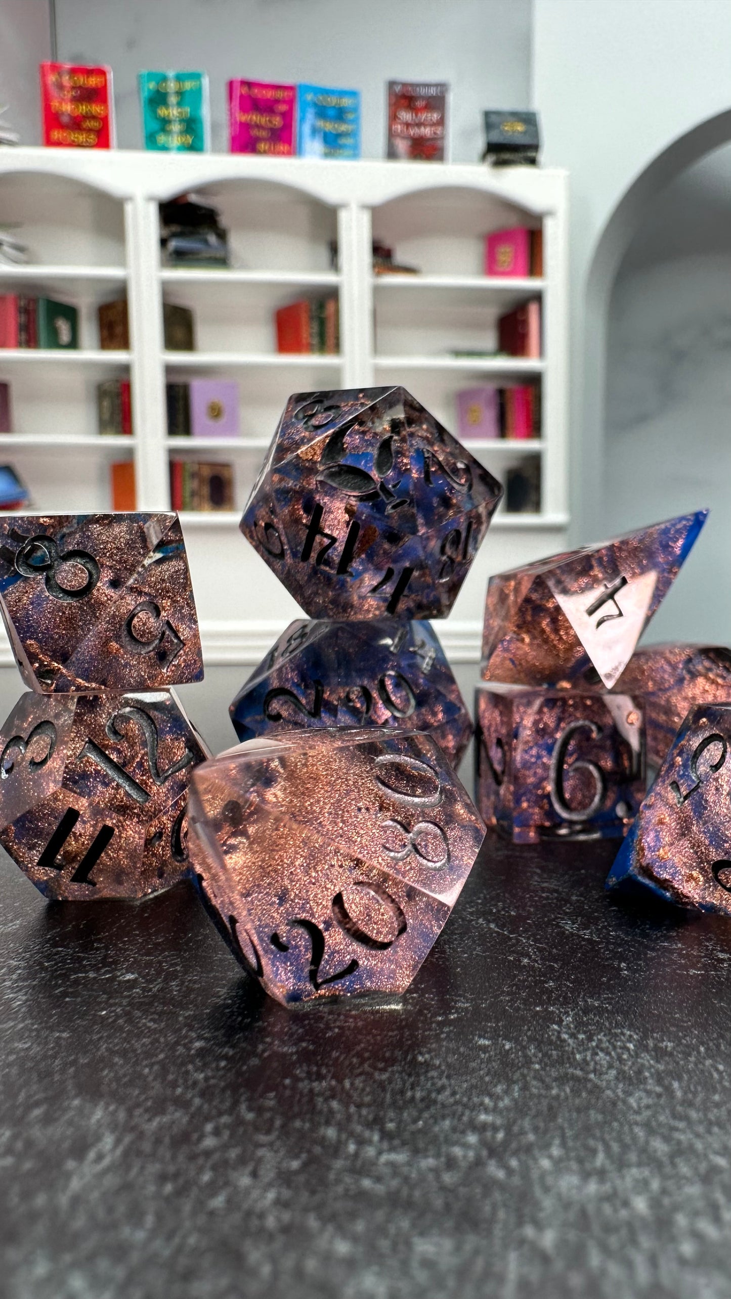 Prince of Merchants- 8 piece polyhedral dice set-Pobody's Nerfect