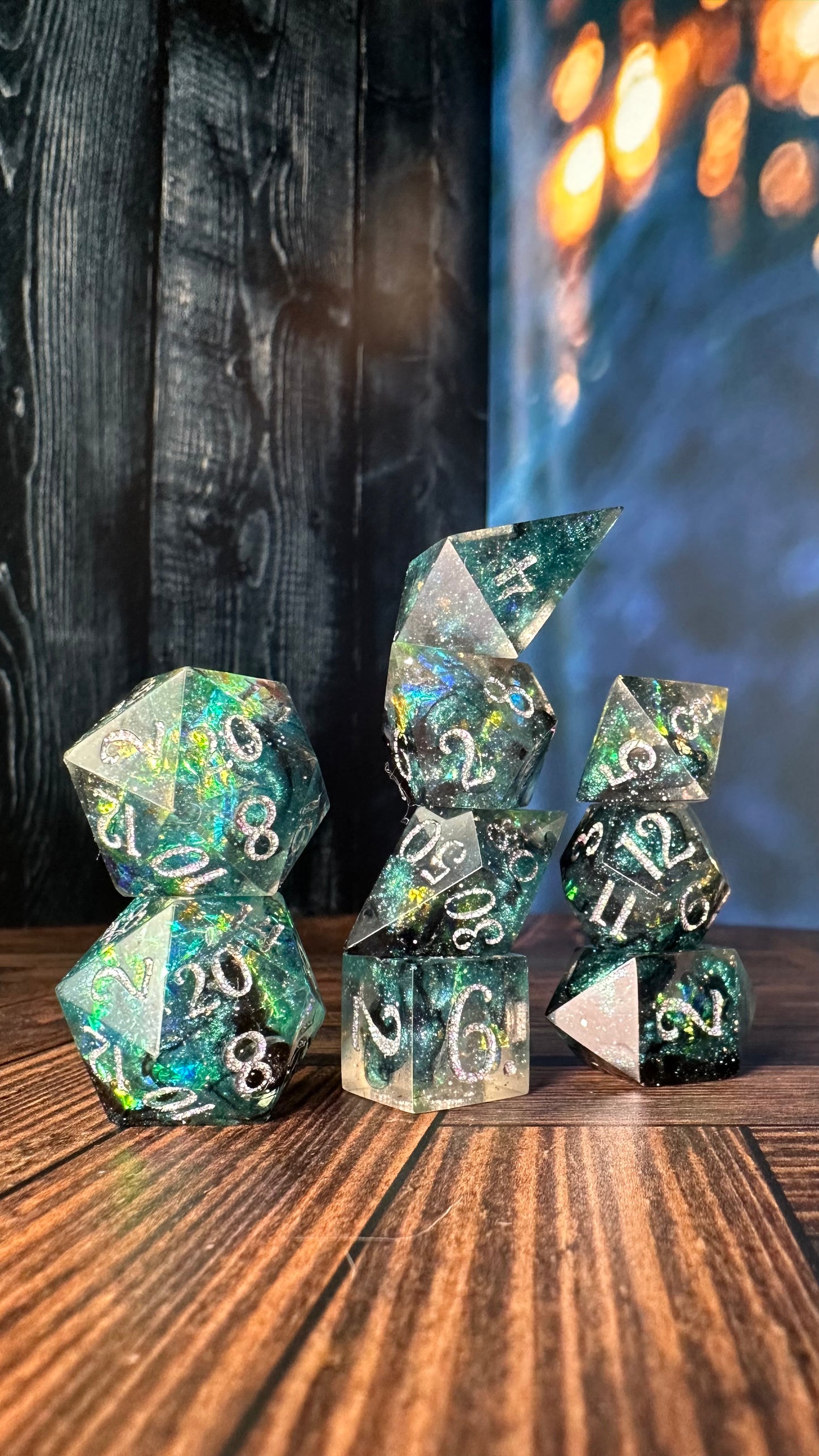 Morpheus 8 piece polyhedral dice set