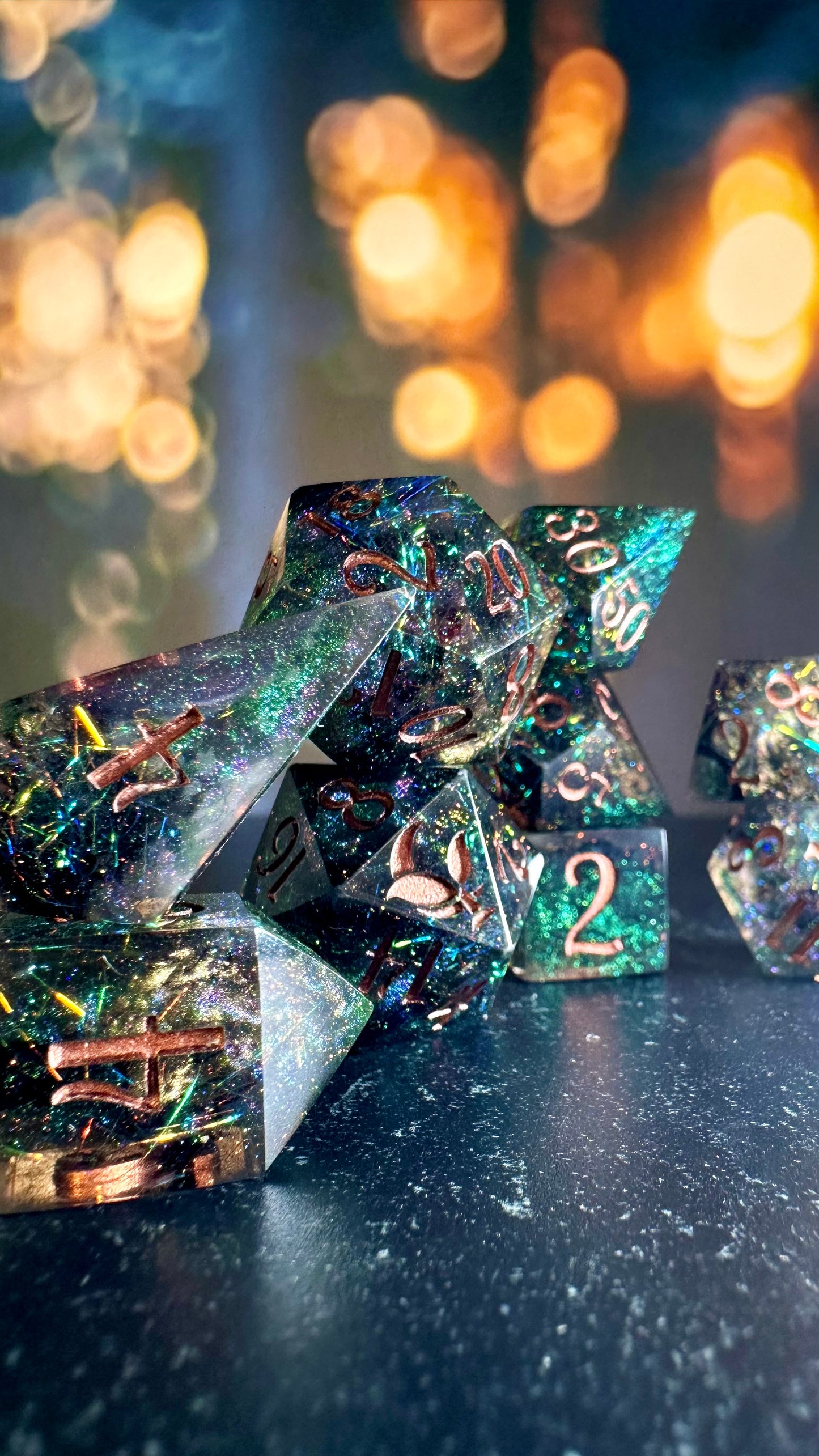 Sabine Fendyr - 8 piece polyhedral dice set