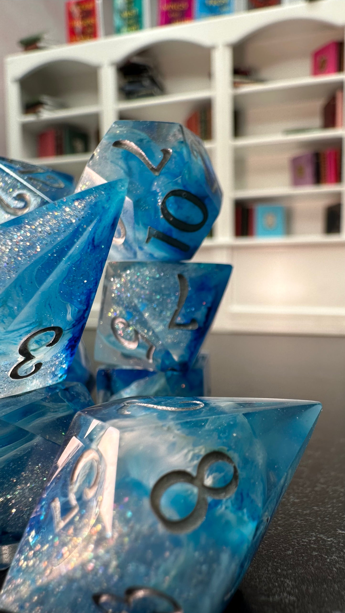 Elaine's Hope- 8 piece polyhedral dice set-Pobody's Nerfect