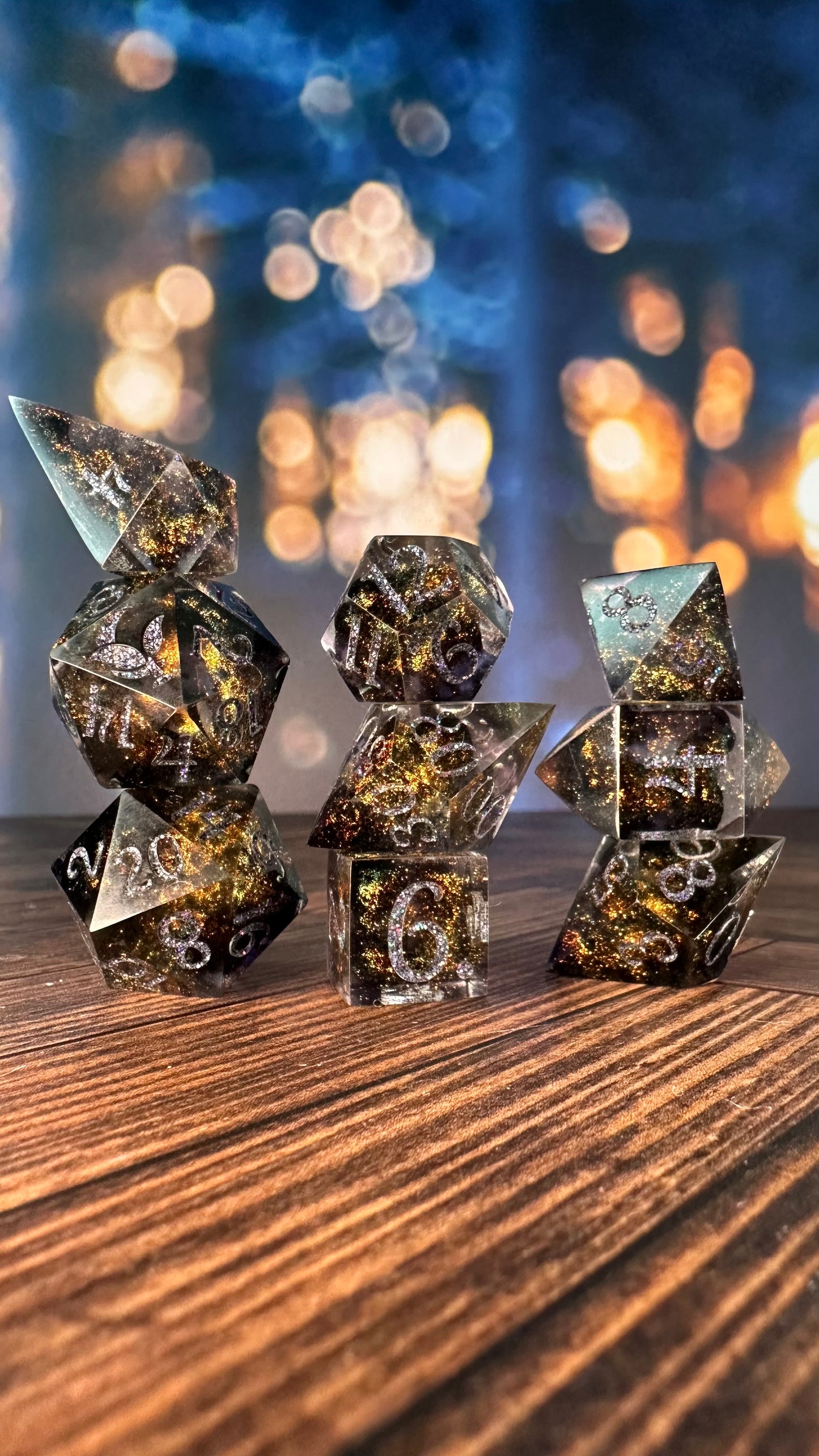 The Shadow of Death- 8 piece polyhedral dice set
