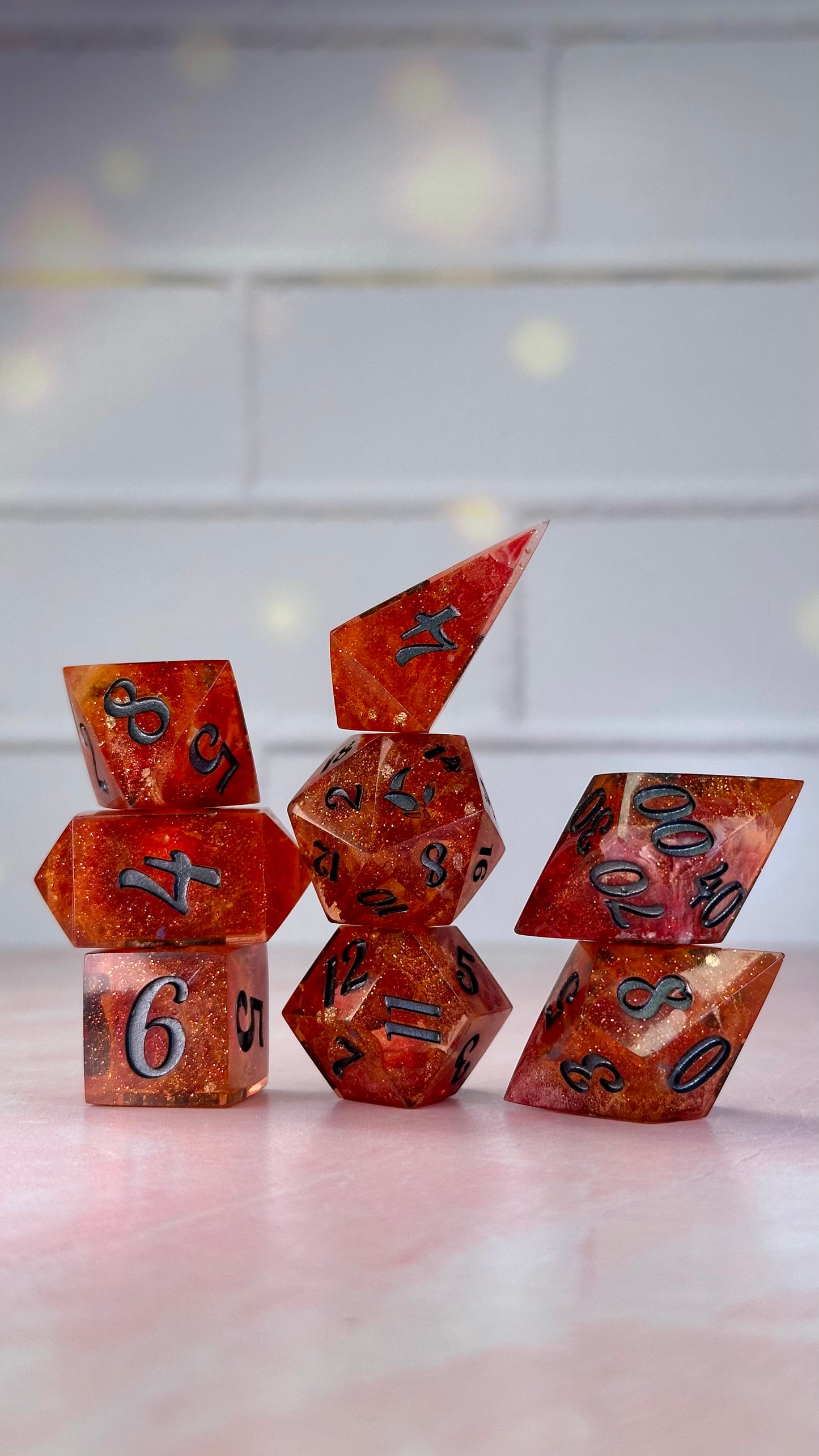 Frostpine-8 piece polyhedral dice set (Large)