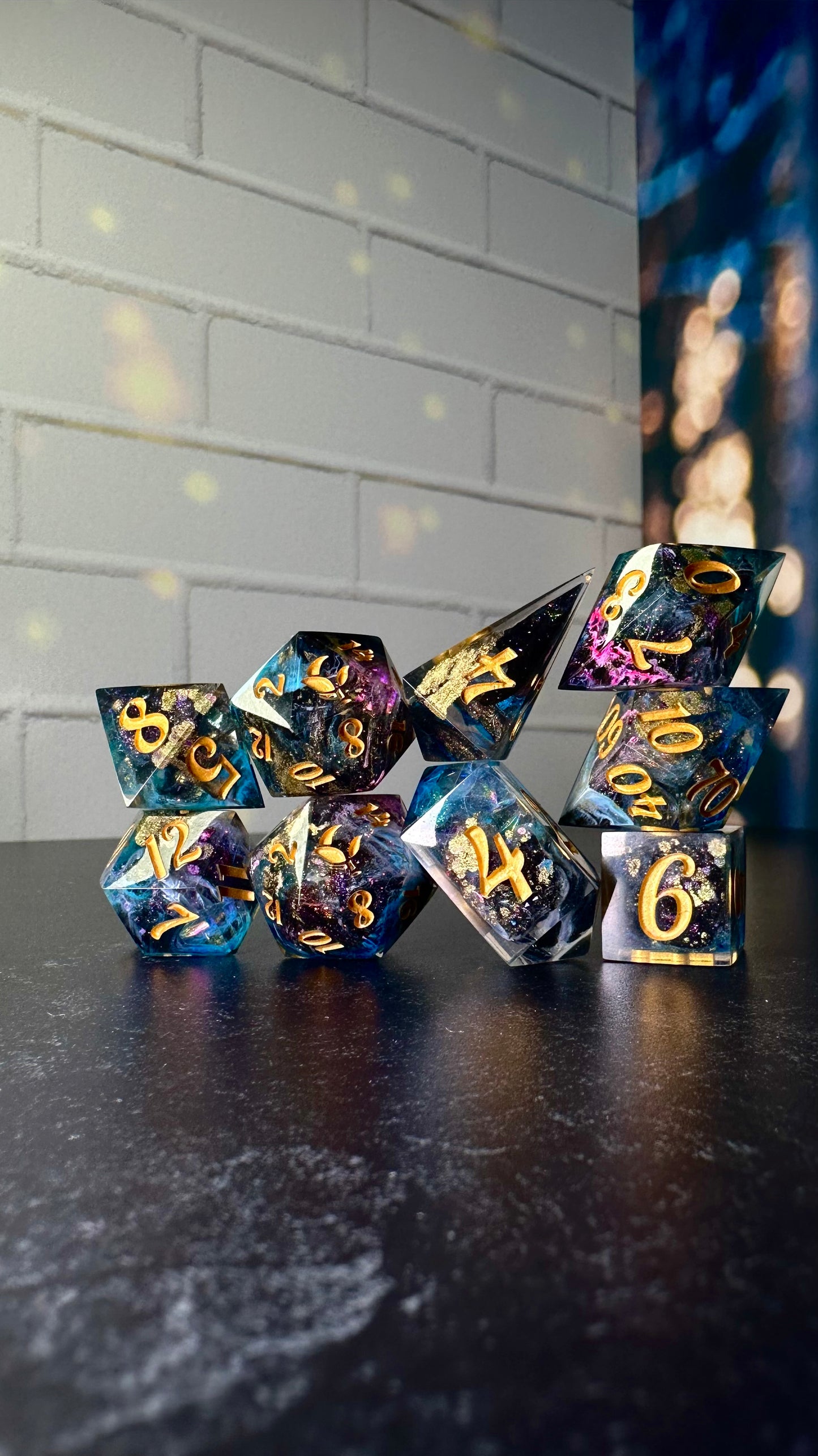 What it Sounds Like V1 -8 piece polyhedral dice set (Large)