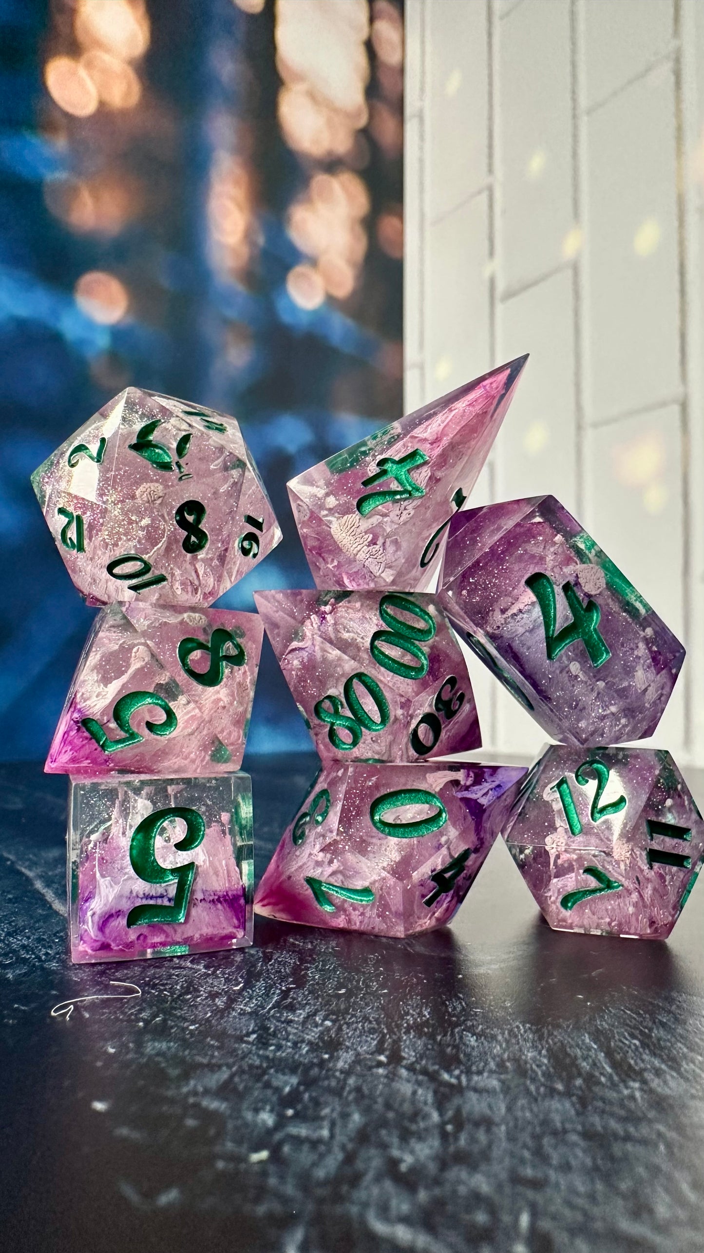 Unadulterated Loathing - 8 piece polyhedral dice set (Large)