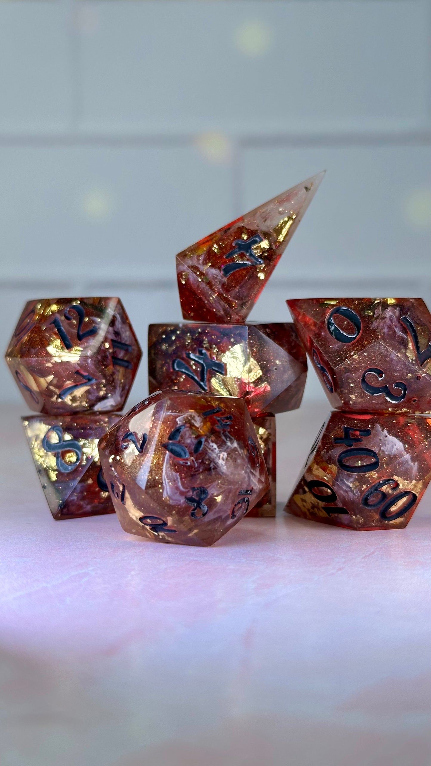 Mother Koril- 8 piece polyhedral dice set (Large) Pobody's Nerfect