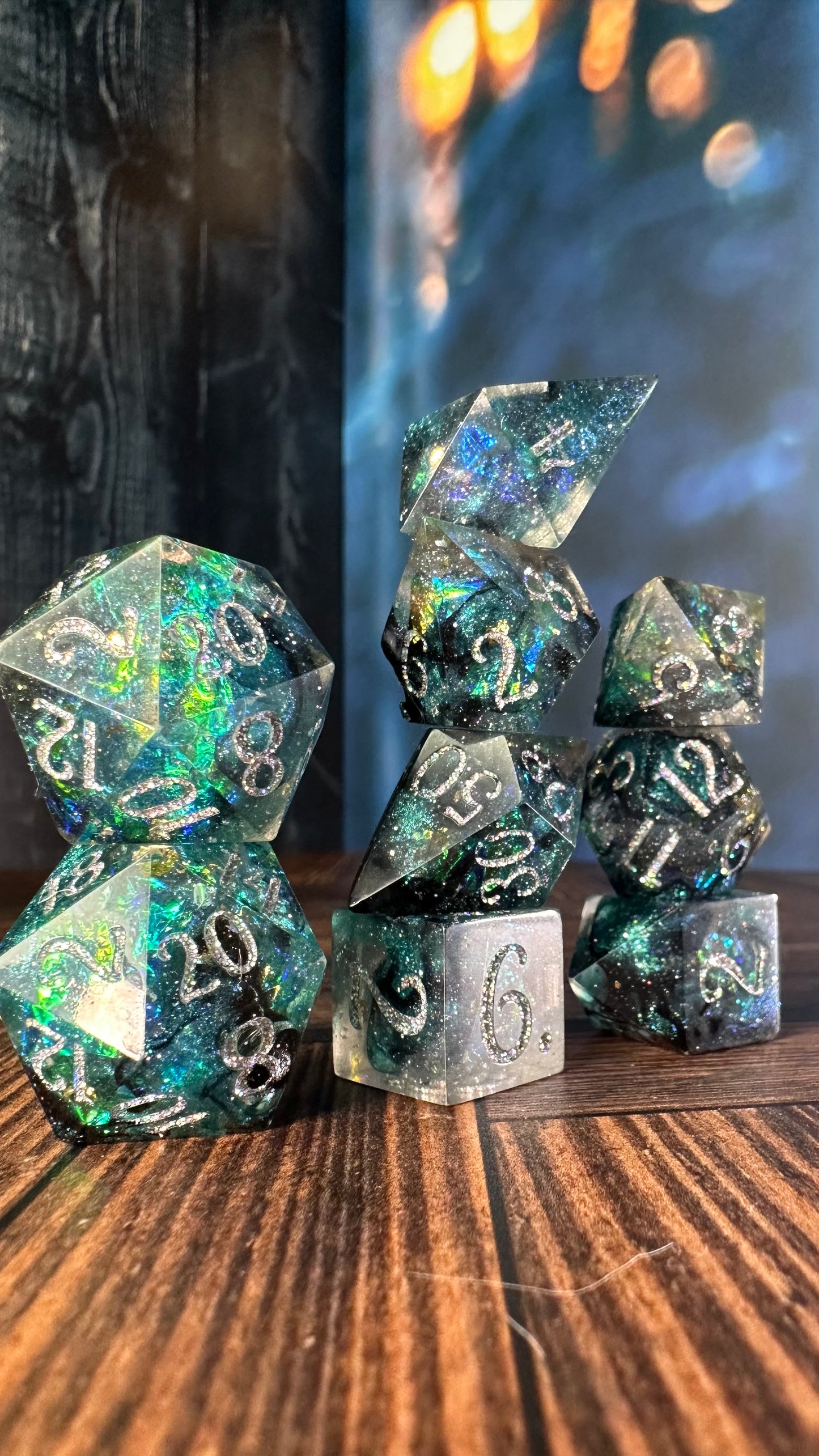 Morpheus 8 piece polyhedral dice set