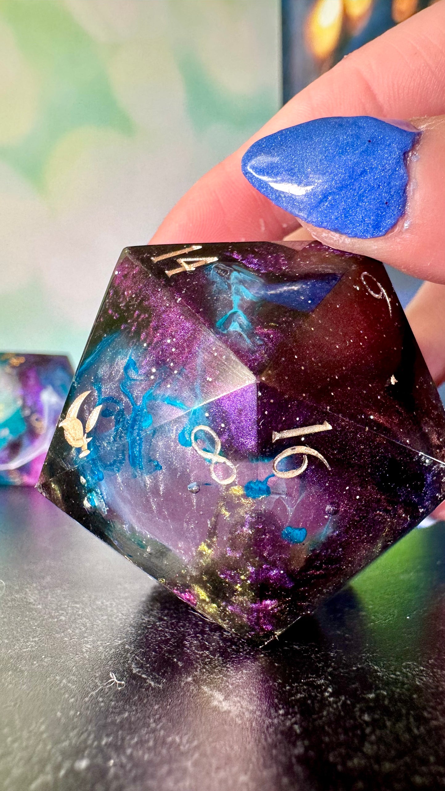 Hidden Depths- 60 MM Logo d20 Paperweight Chonk (Beta) Pobody's Nerfect
