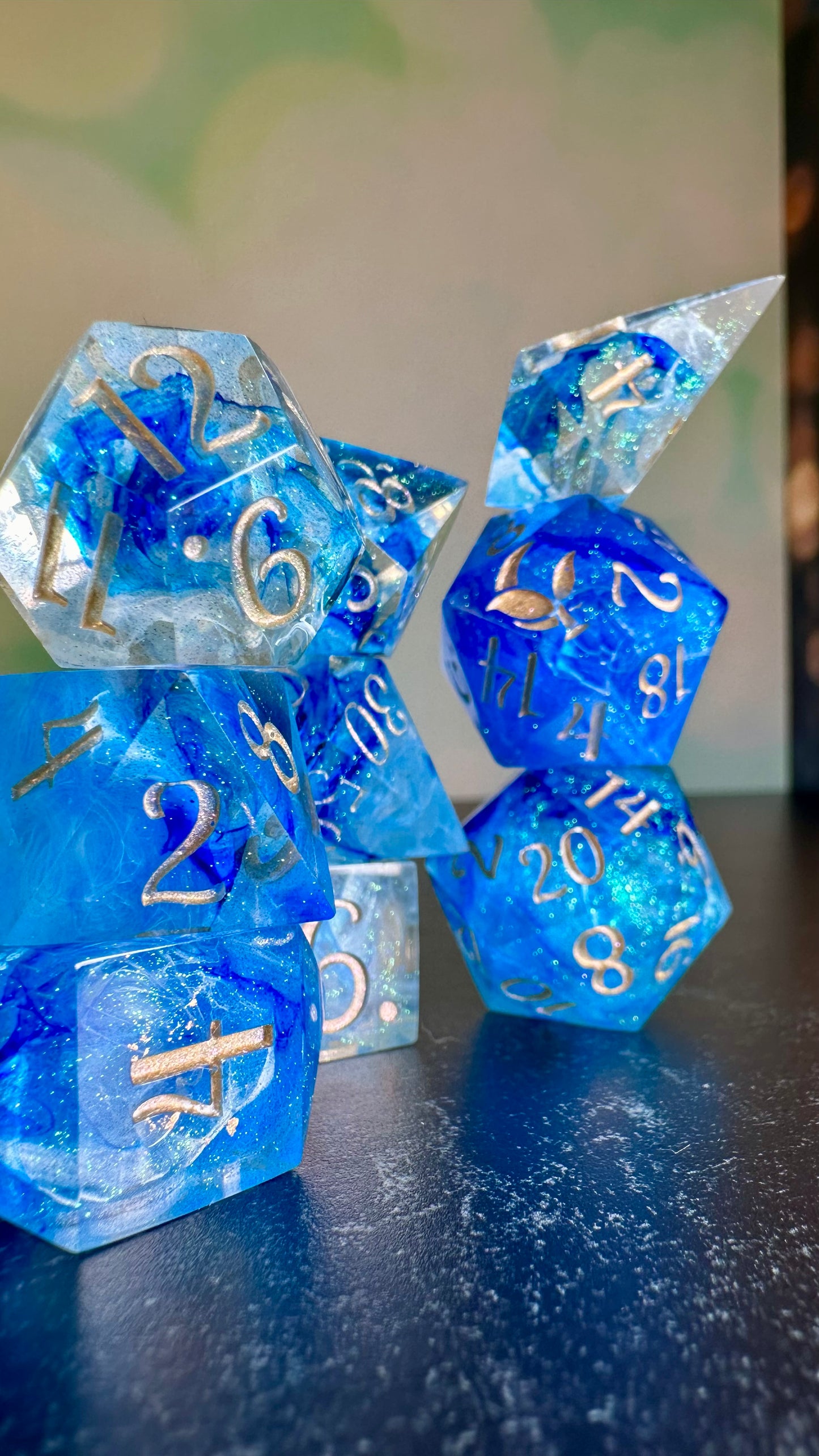 Weather Mage- 8 piece polyhedral dice set
