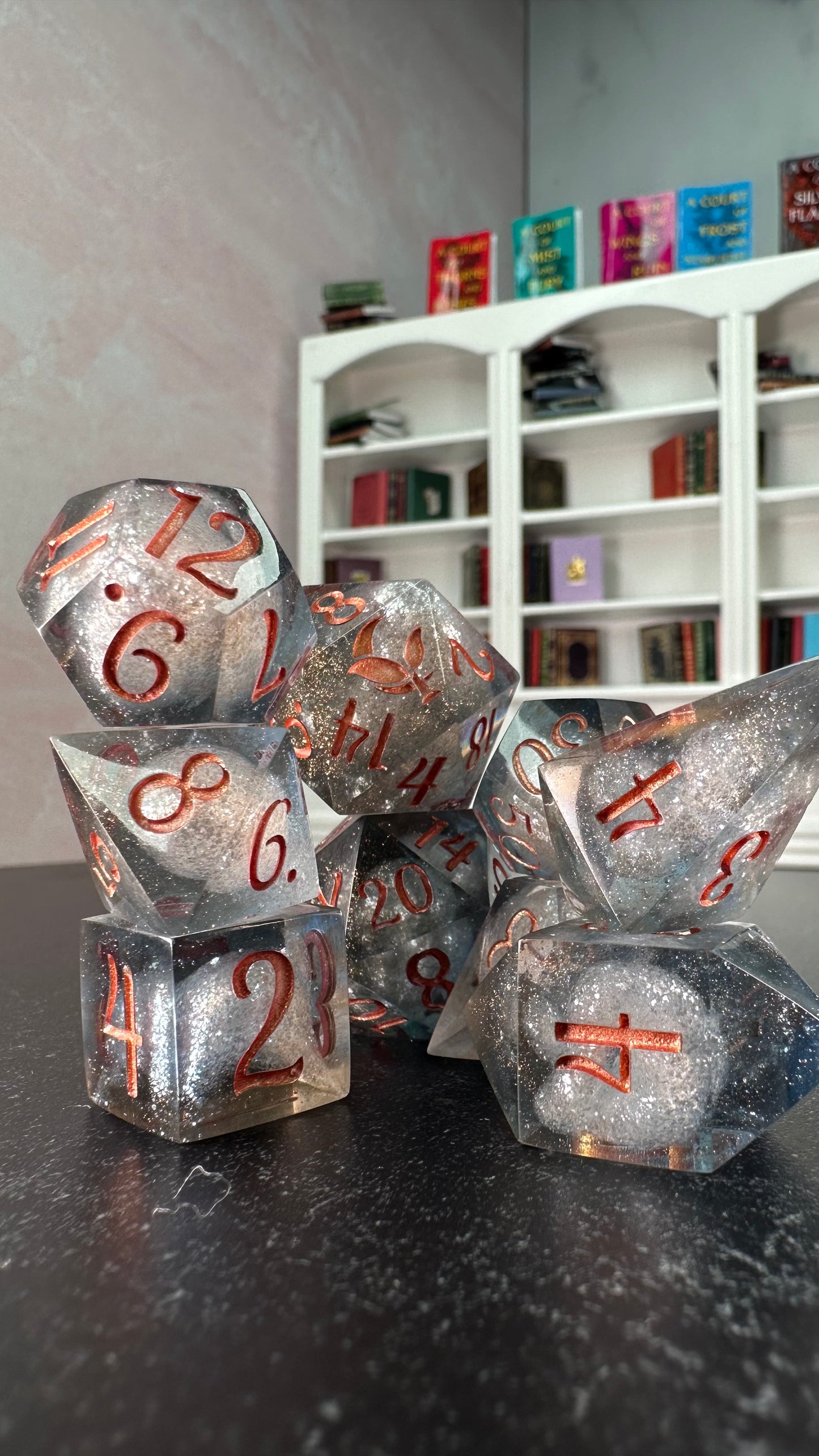 Wings Over Windhaven- 8 piece polyhedral dice set