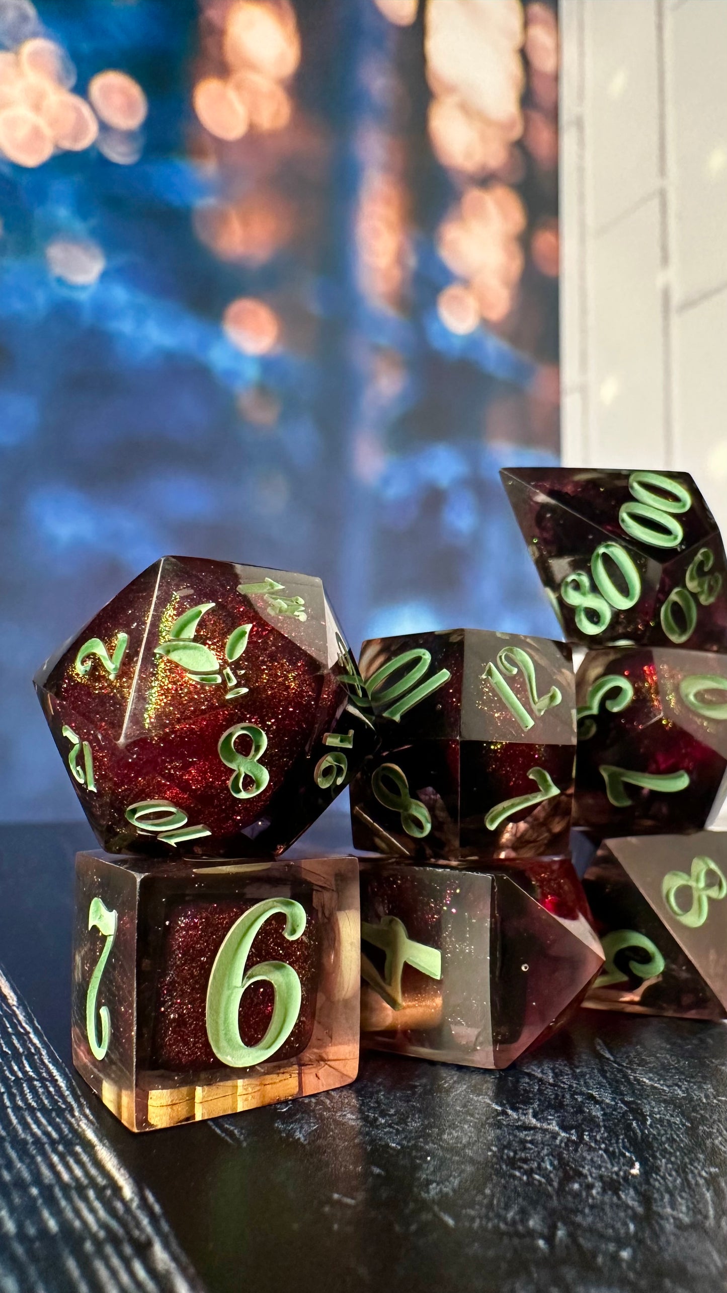 Something Baaaaad - 8 piece polyhedral dice set (Large)