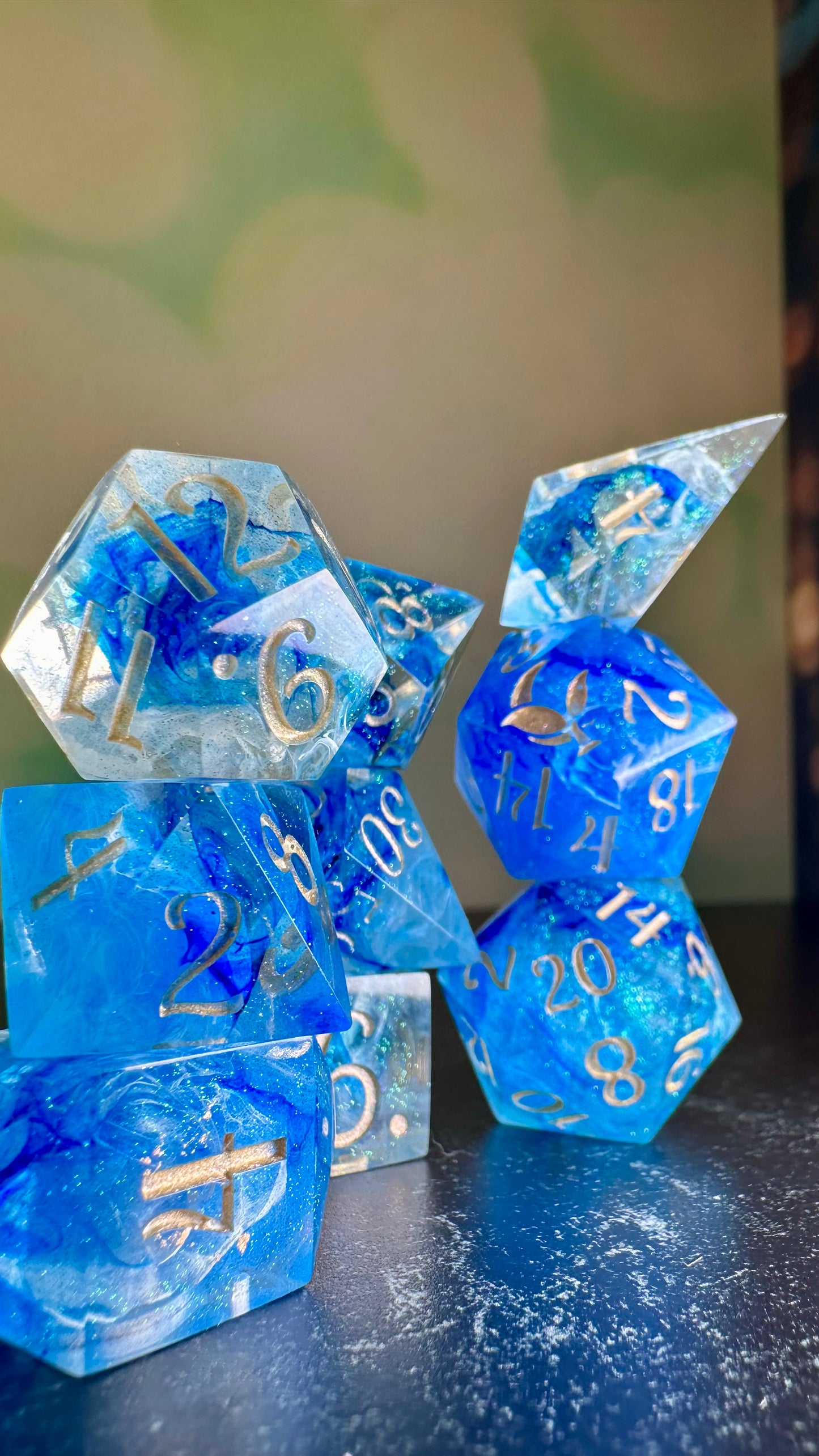 Weather Mage- 8 piece polyhedral dice set