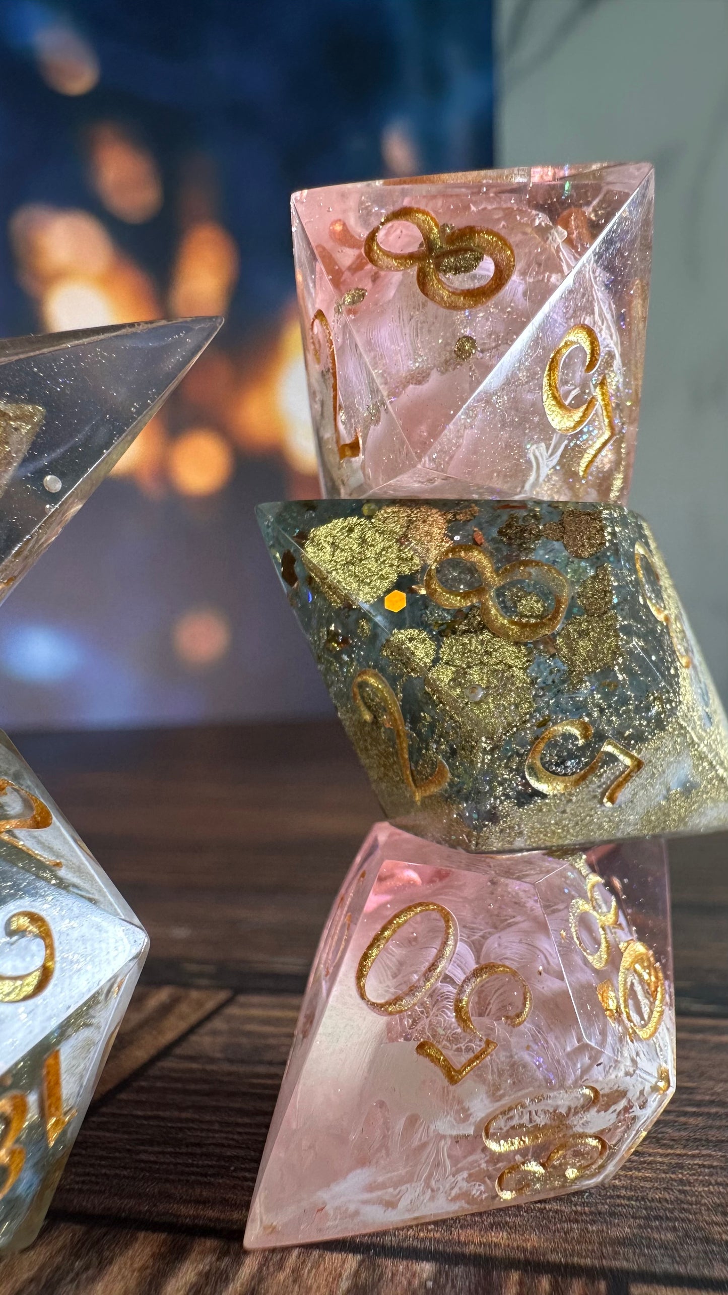 Juniper Andromeda- 8 piece polyhedral dice set