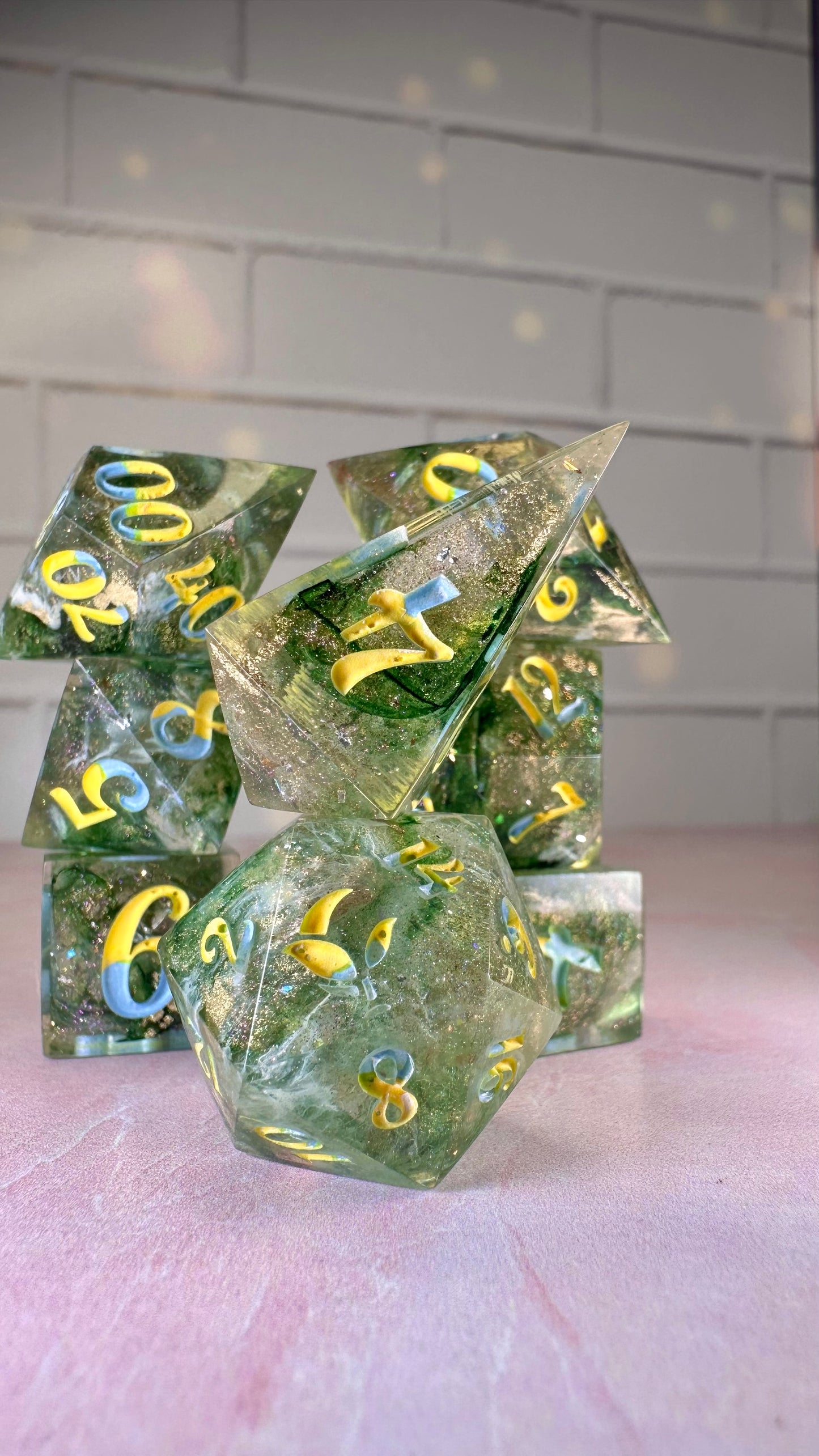 As Above Sits the Stars- 8 piece polyhedral dice set (Large)