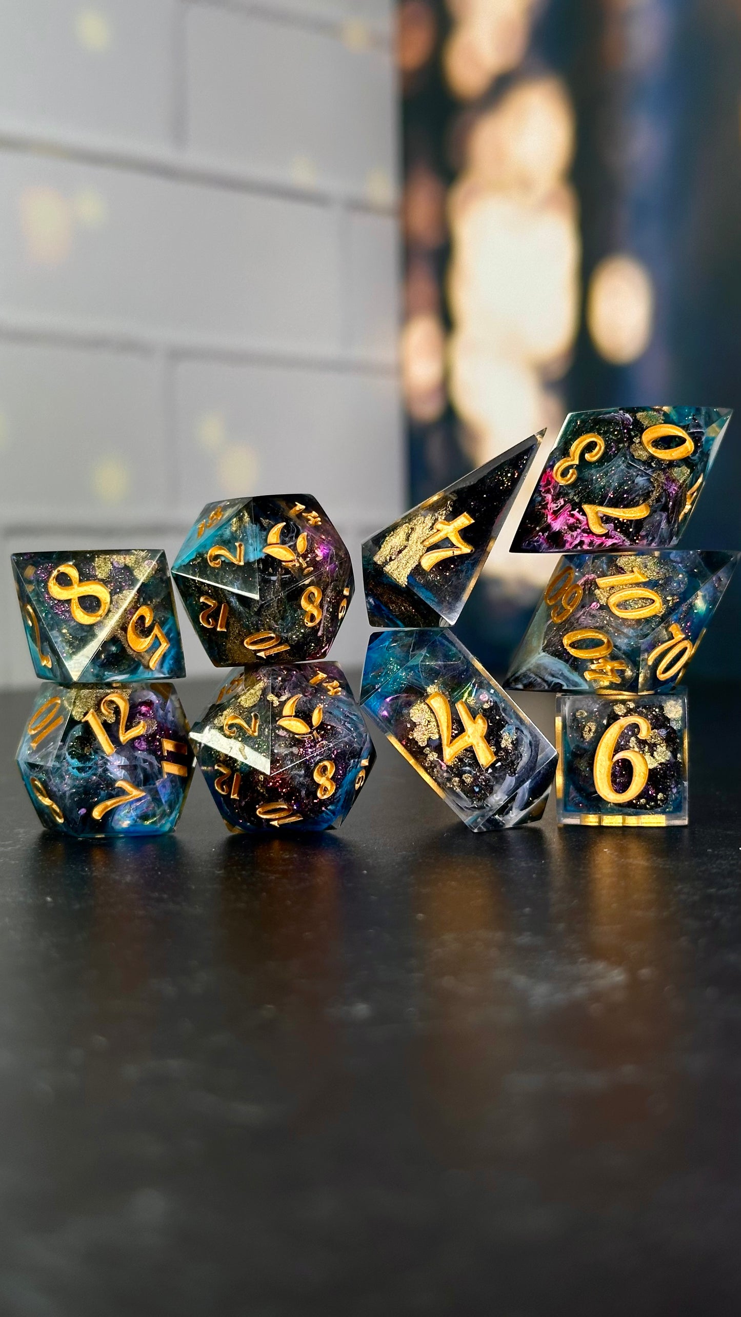 What it Sounds Like V1 -8 piece polyhedral dice set (Large)