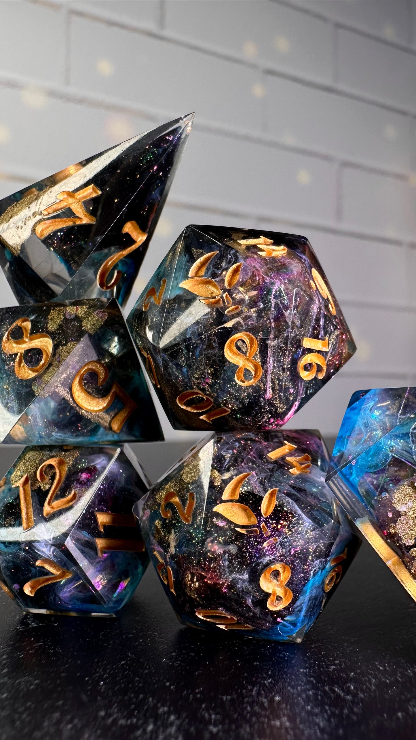What it Sounds Like V1 -8 piece polyhedral dice set (Large)