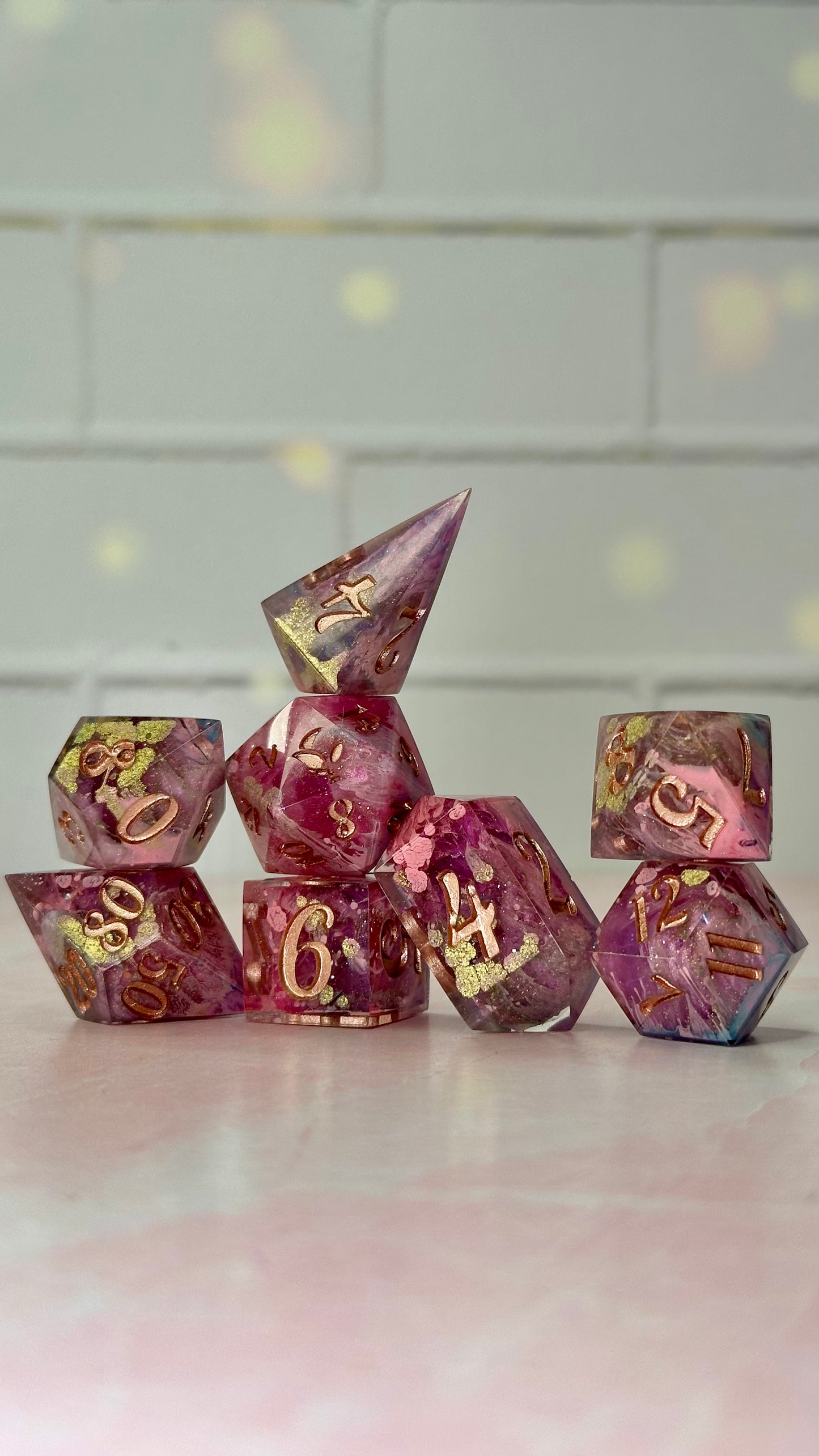 “I loved being a witch”-8 piece polyhedral dice set (Large)