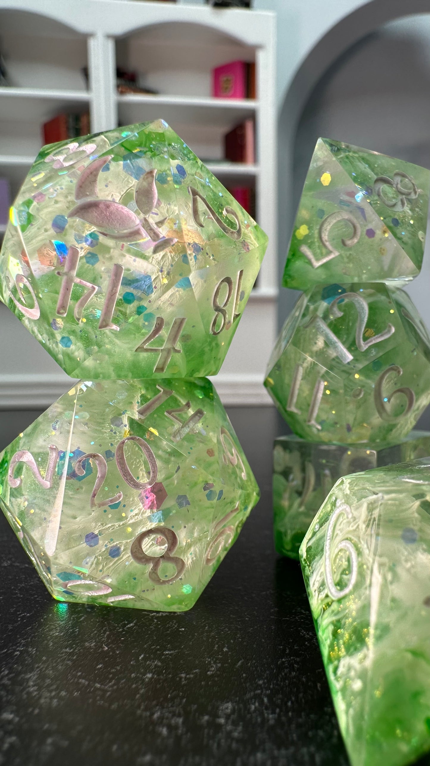 The Spring Court- 8 piece polyhedral dice set-Pobody's Nerfect
