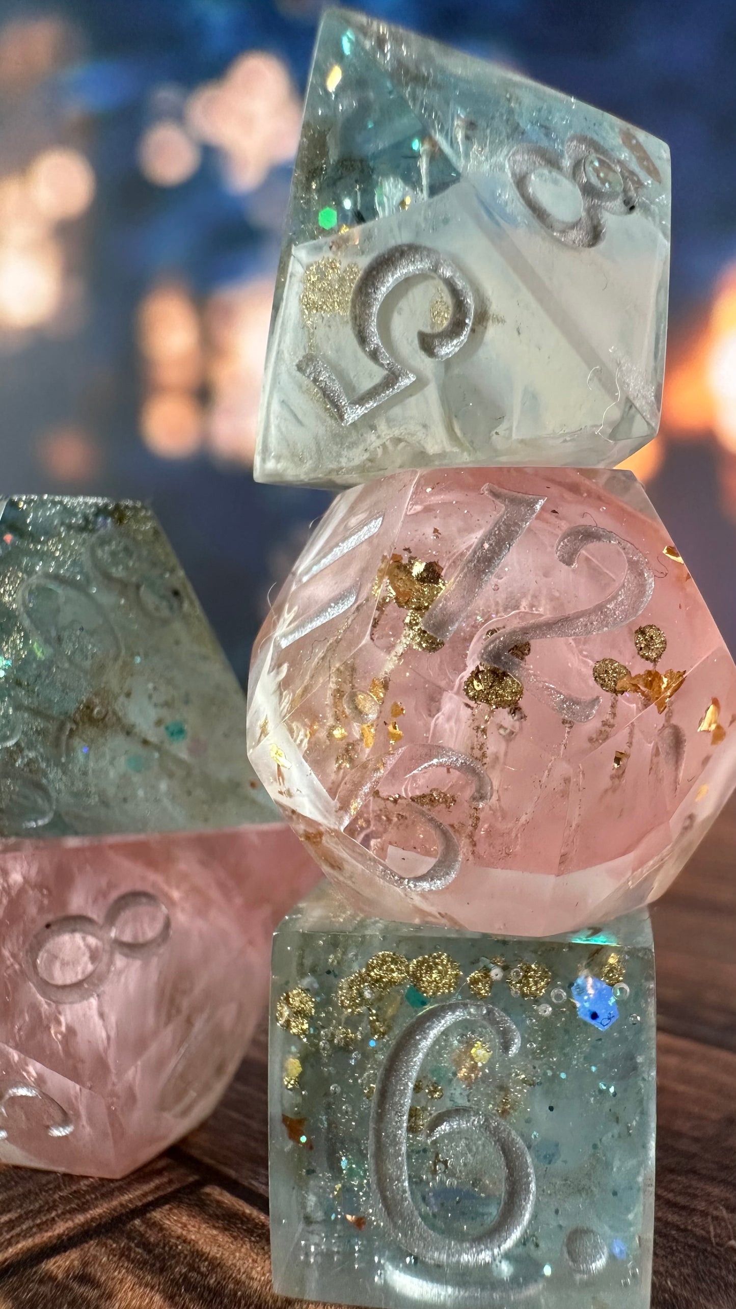 The Dancing Faun- 8 piece polyhedral dice set