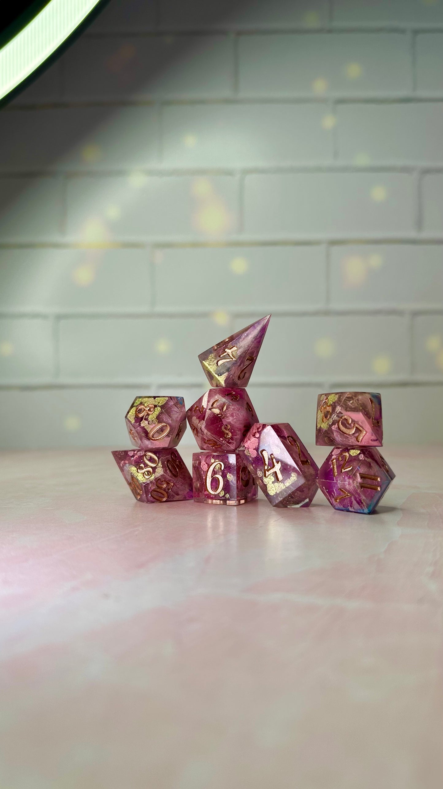 “I loved being a witch”-8 piece polyhedral dice set (Large)