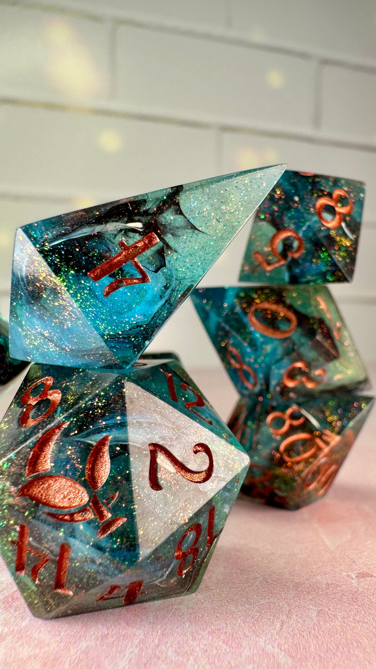 Mated Redux- 8 piece polyhedral dice set