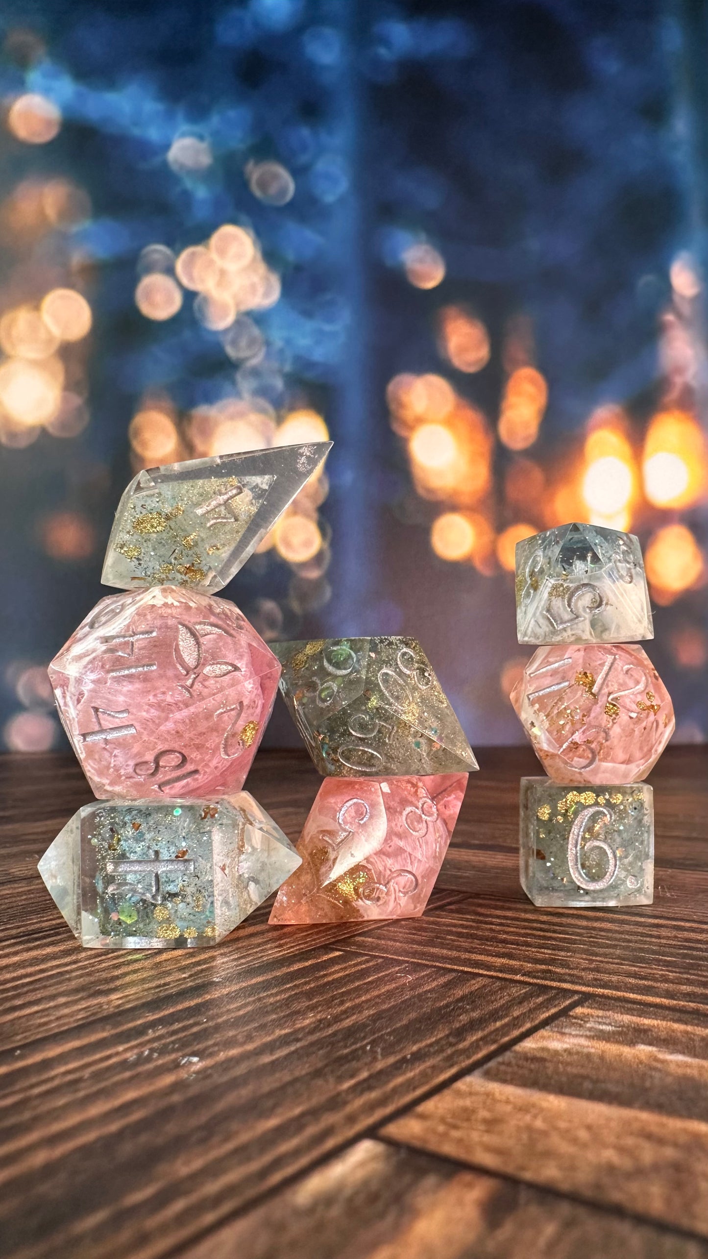 The Dancing Faun- 8 piece polyhedral dice set