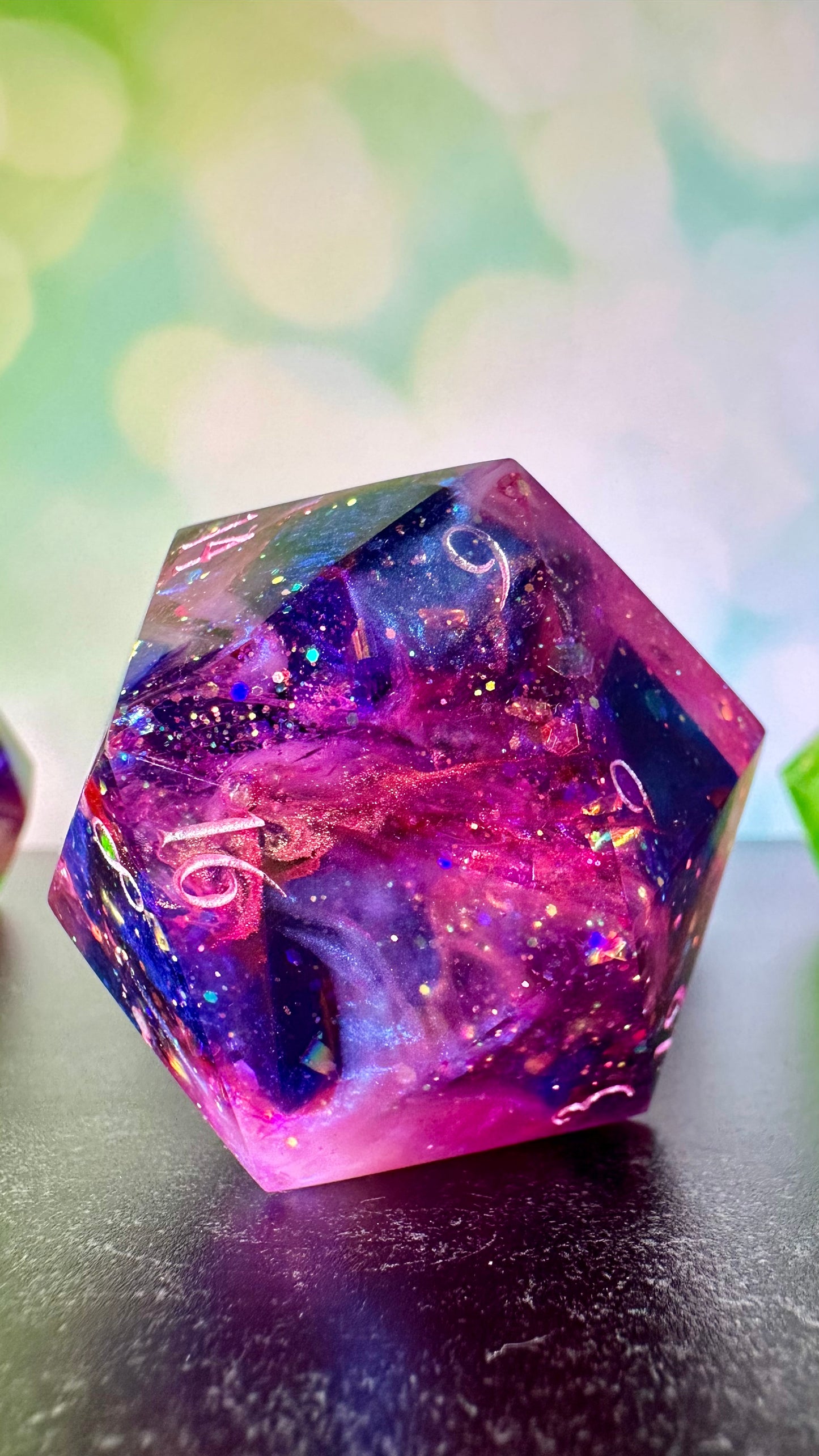 Bi Pride- 60 MM Logo d20 Paperweight Chonk (Beta) Pobody's Nerfect